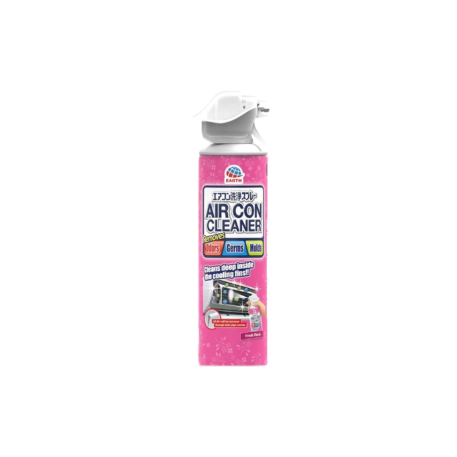 Earth Air Con Cleaner Spray Floral Scent 420ml - Image 2