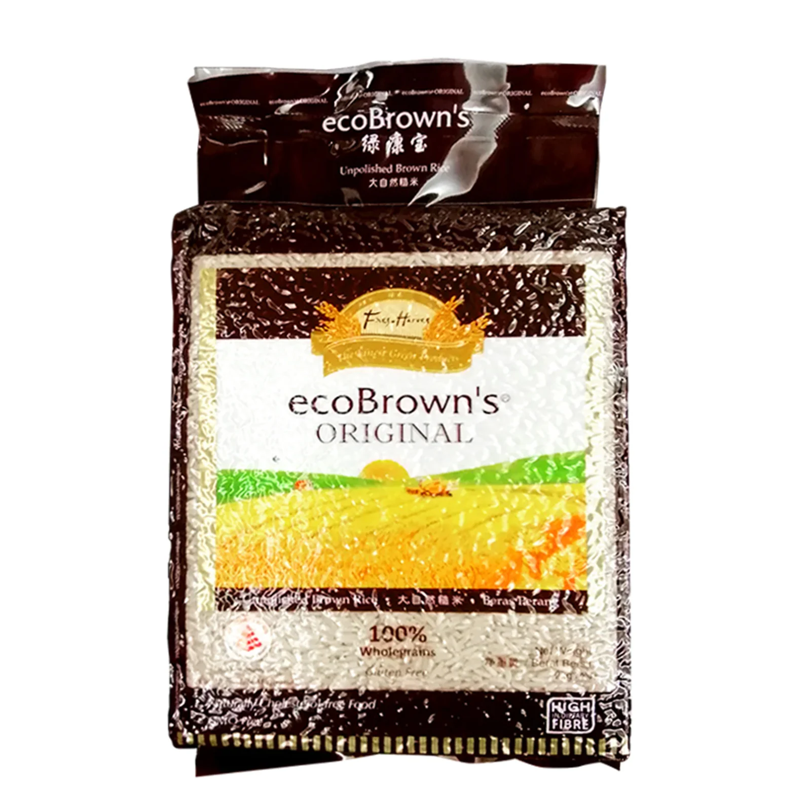 EcoBrowns Original Unpolished Brown Rice 2kg - Image 2