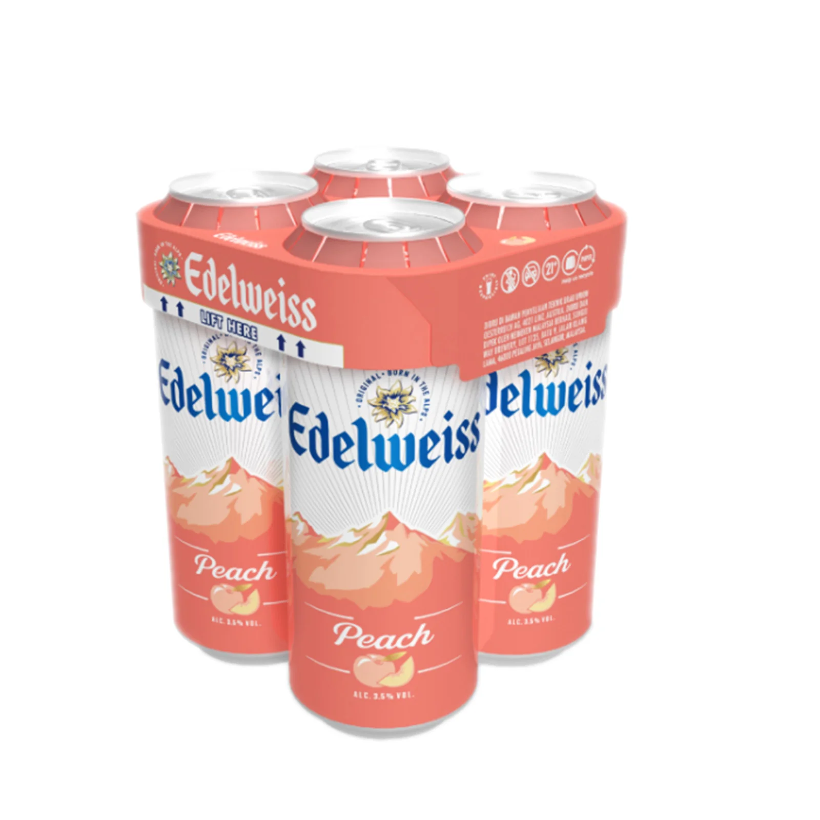 Edelweiss Peach 320ml - Image 4