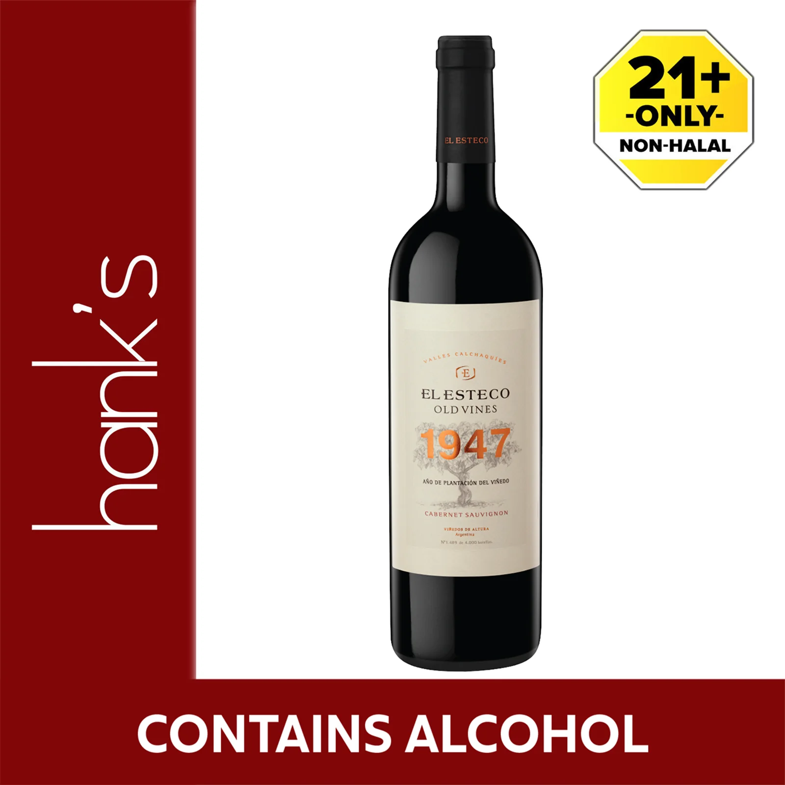 El Esteco Old Vines Cabernet Sauvignon Red Wine 750ml - Image 2