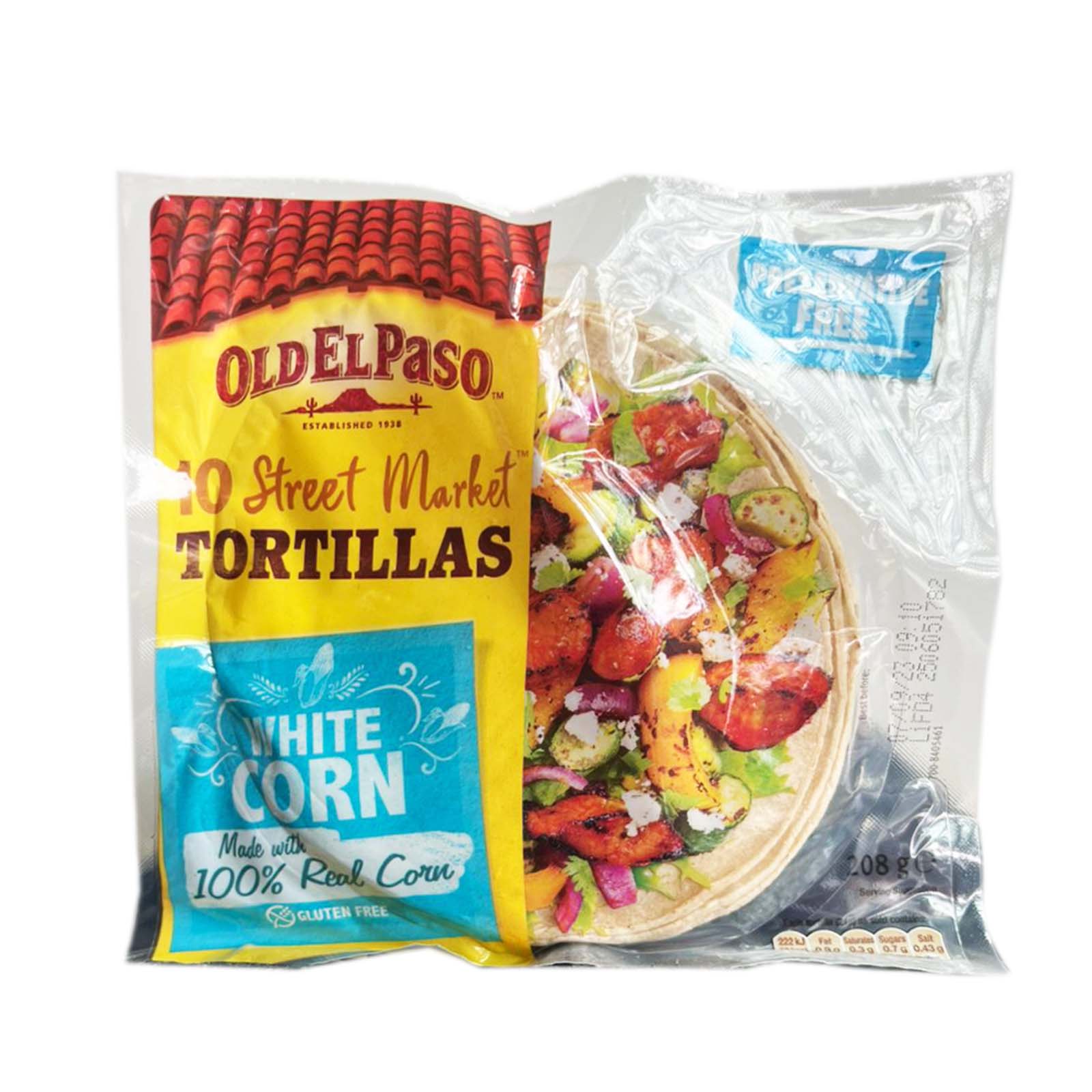 El Paso White Corn Tortilla Wraps 208g - Image 2