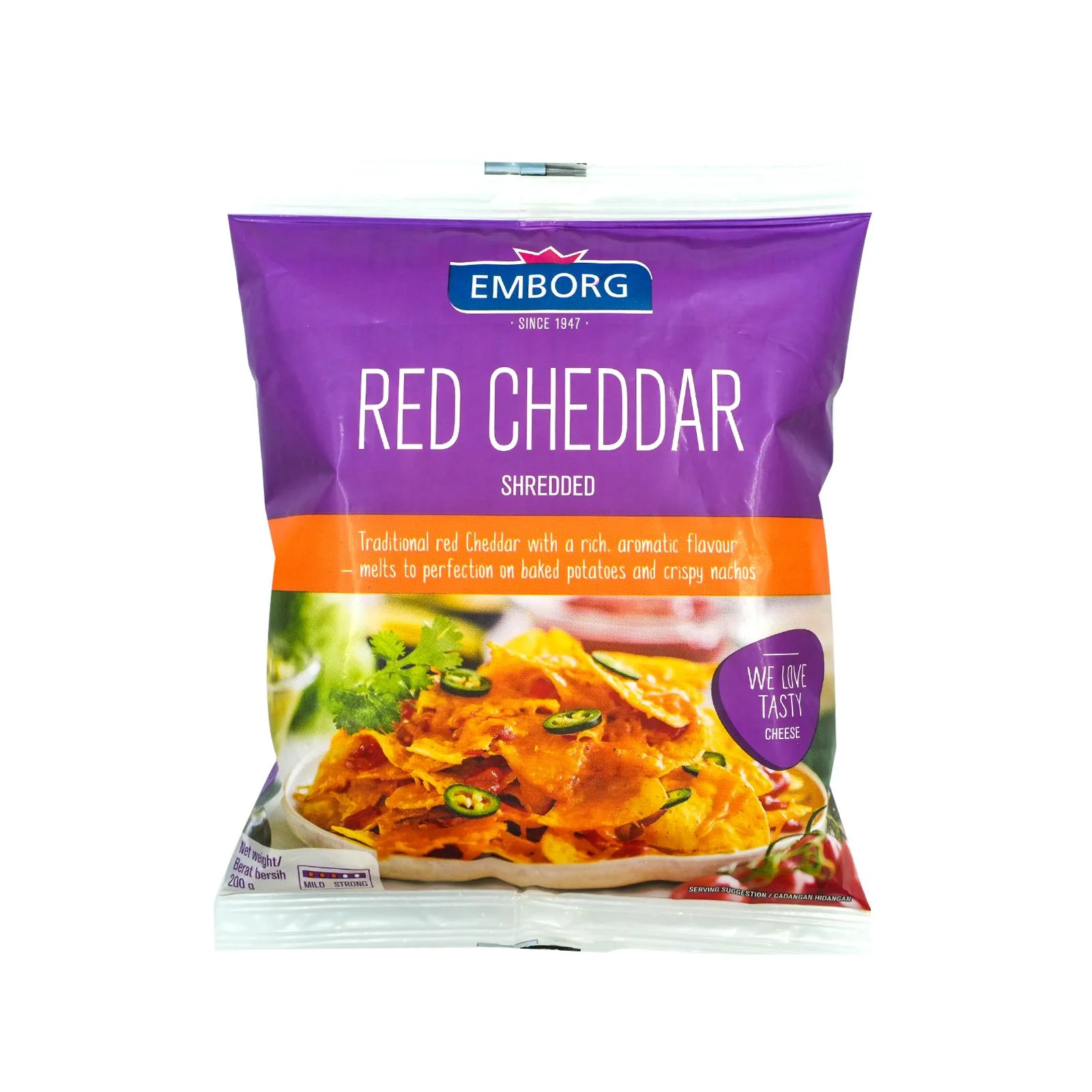 Emborg Red Cheddar Shredded Cheese 200g - Image 2