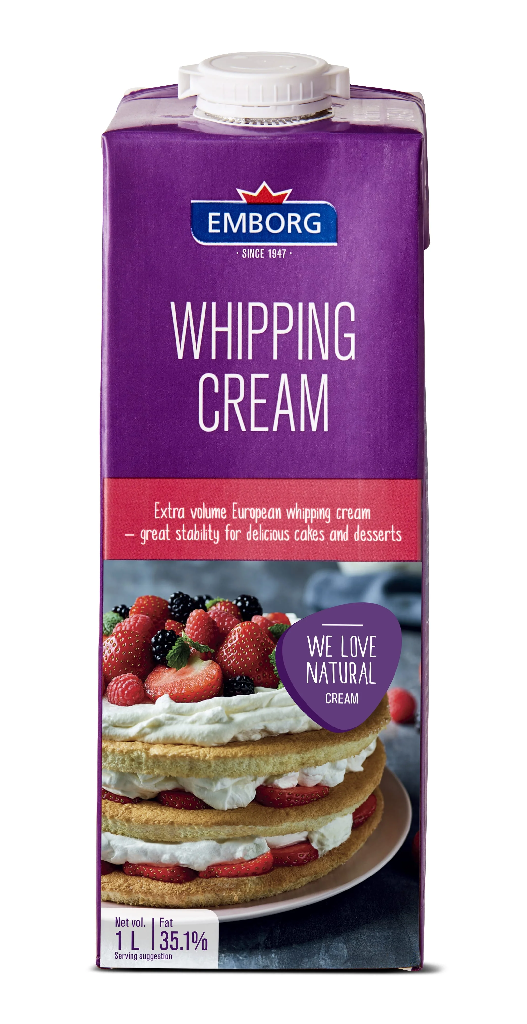 Emborg UHT Whipping Cream 1L - Image 2