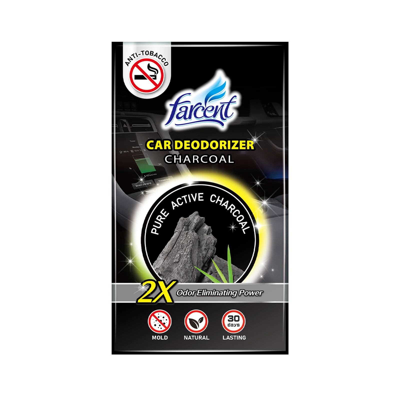 Farcent Charcoal Deodorant Anti Tobacco Deodorizer 200g - Image 2