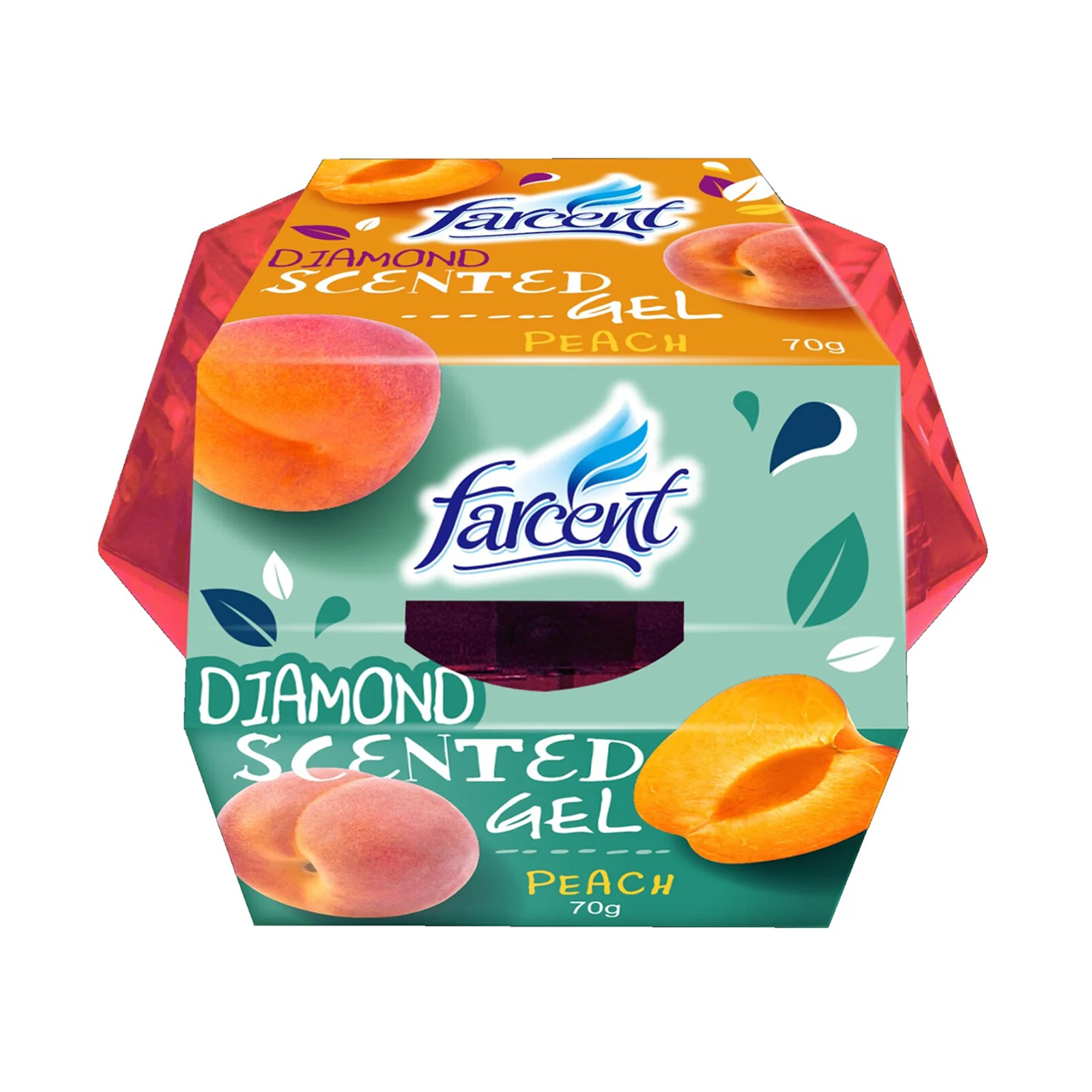 Farcent Diamond Peach Scented Gel 70g - Image 2