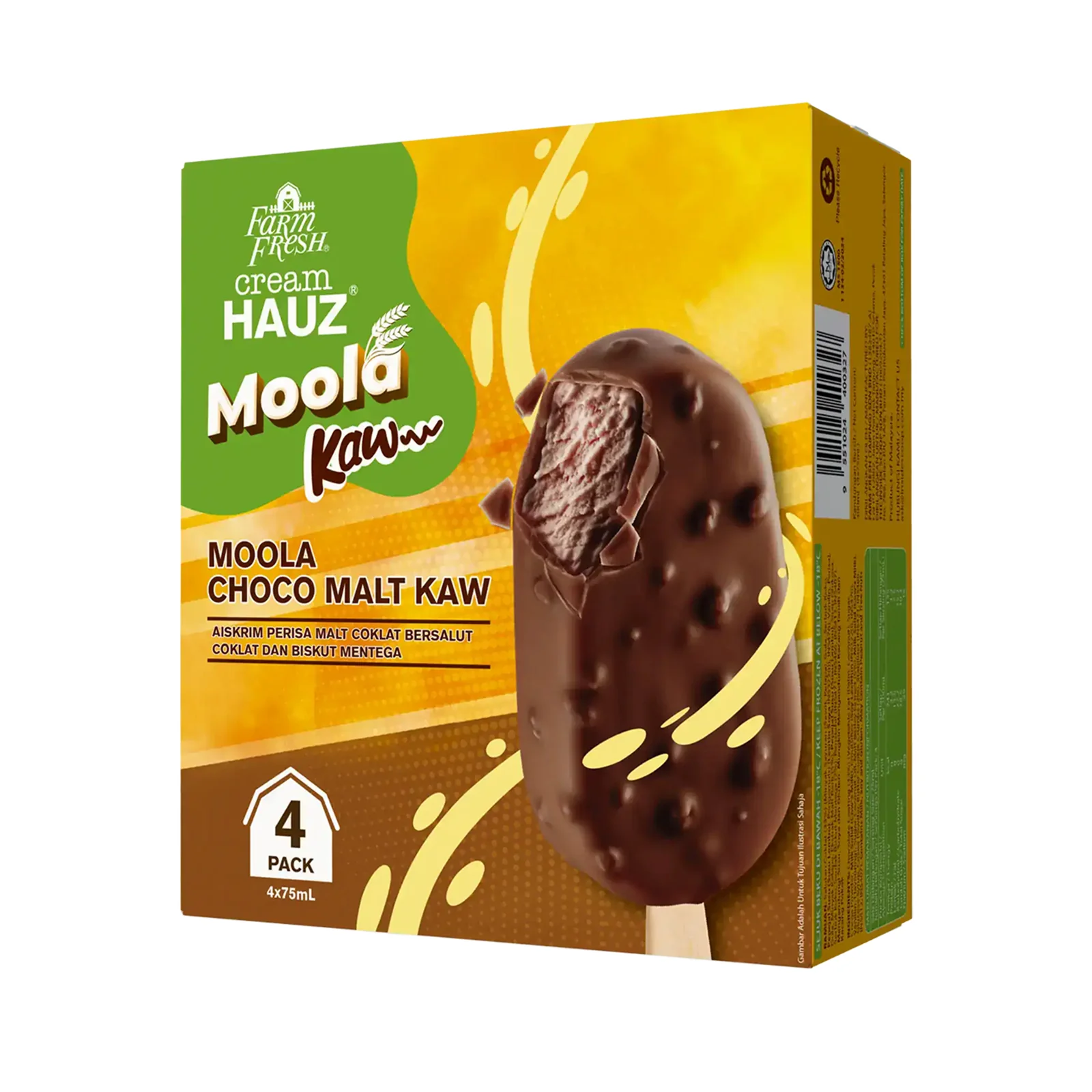 Farm Fresh Hauz Choco Malt Multipack Ice Cream 75ml x 4
