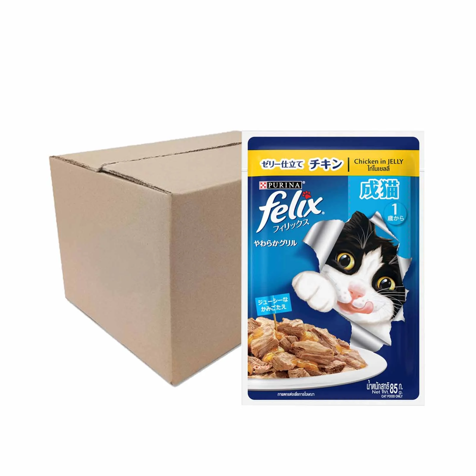 Felix Adult Chicken Cat Food Pouch 70g - Image 2
