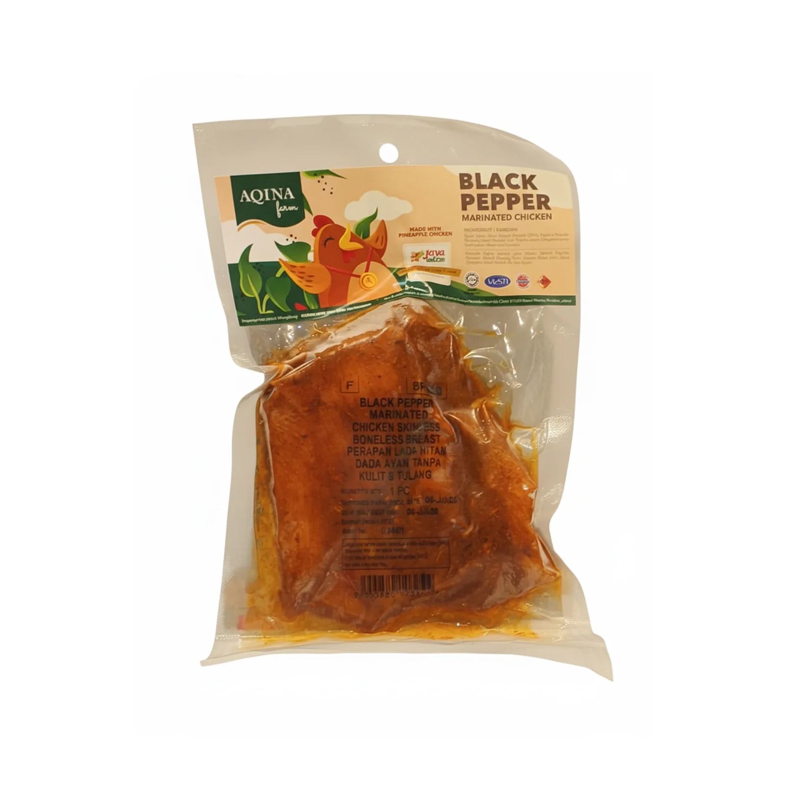Frozen Black Pepper Skinless Boneless Chicken Breast 1pc/pack - Image 2