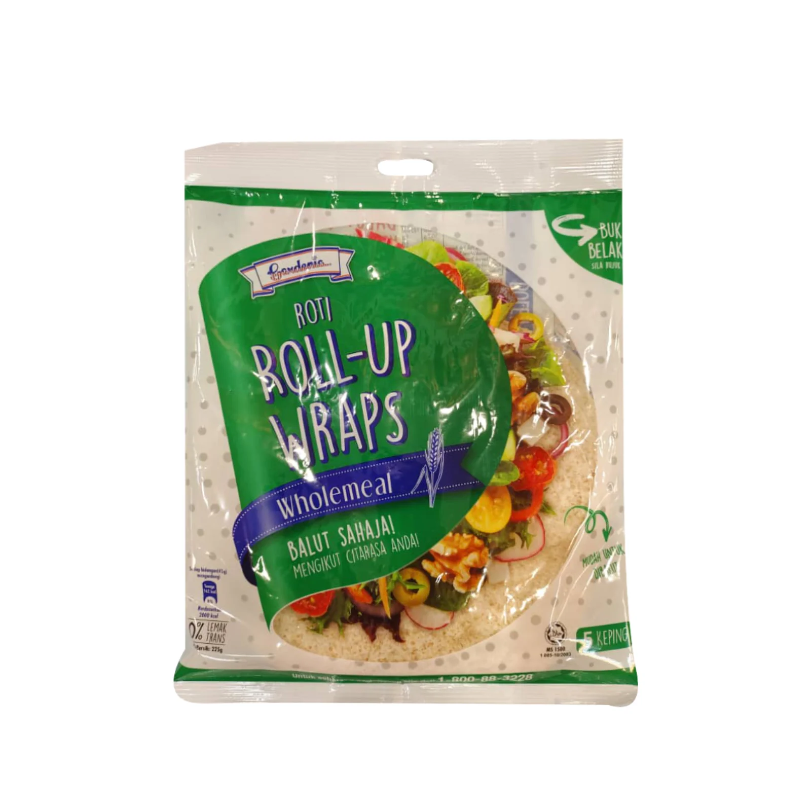 Gardenia Roll-Up Wholemeal Wraps 1pack - Image 2