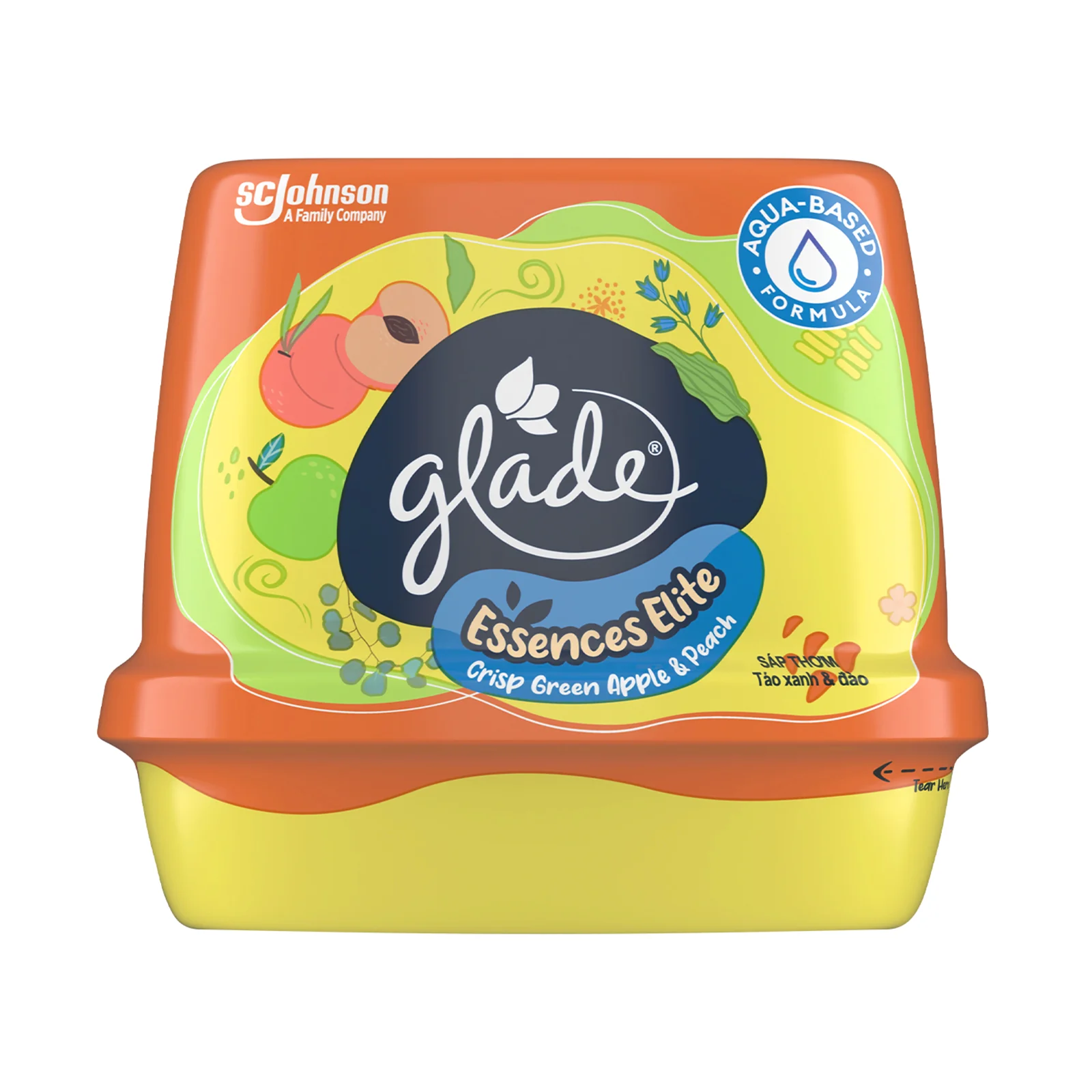 Glade Premium Scented Gel Crisp Green and Peach 180g