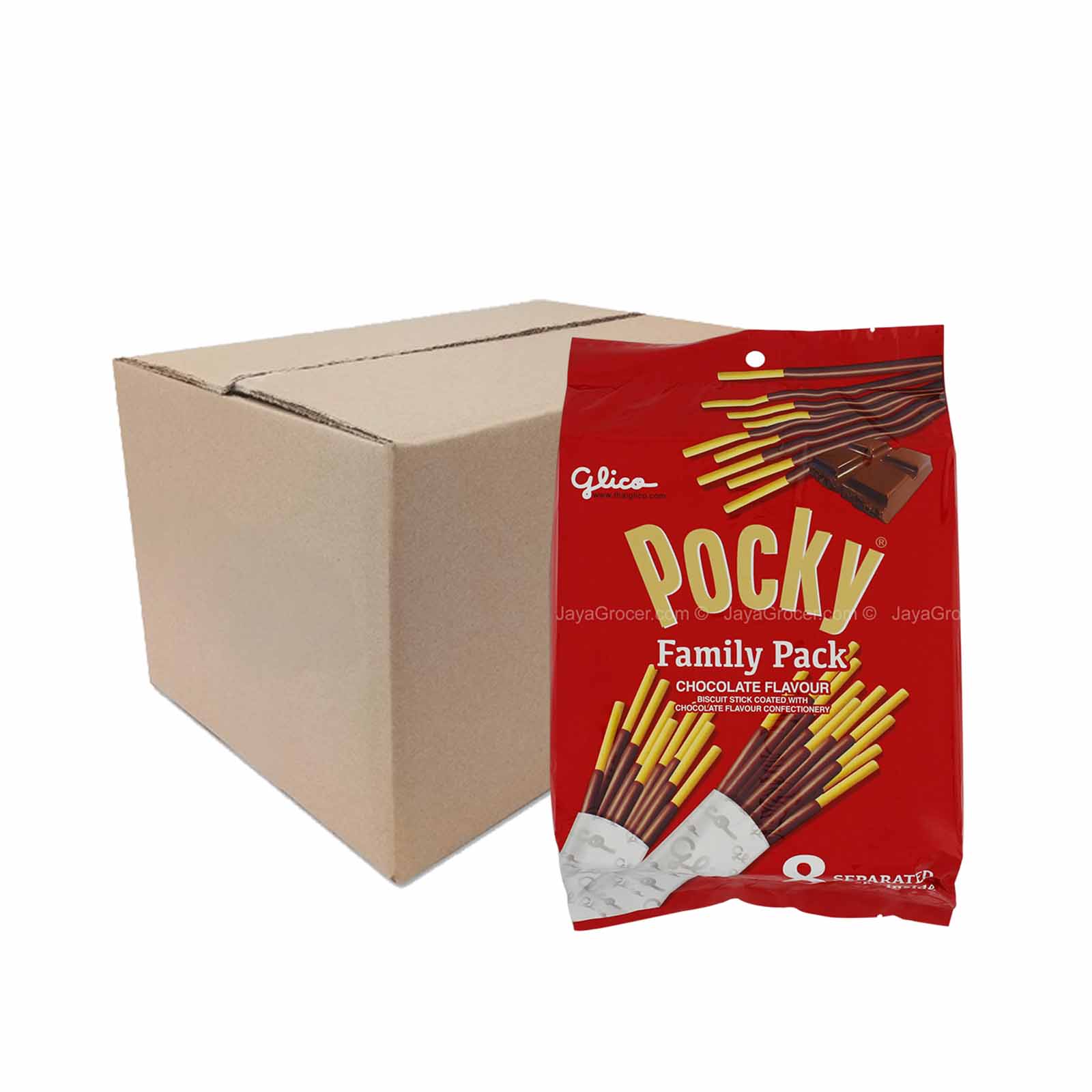 Glico Pocky  Biscuit Stick Family Pack Chocolate Flavour 21g x 8 - Image 2