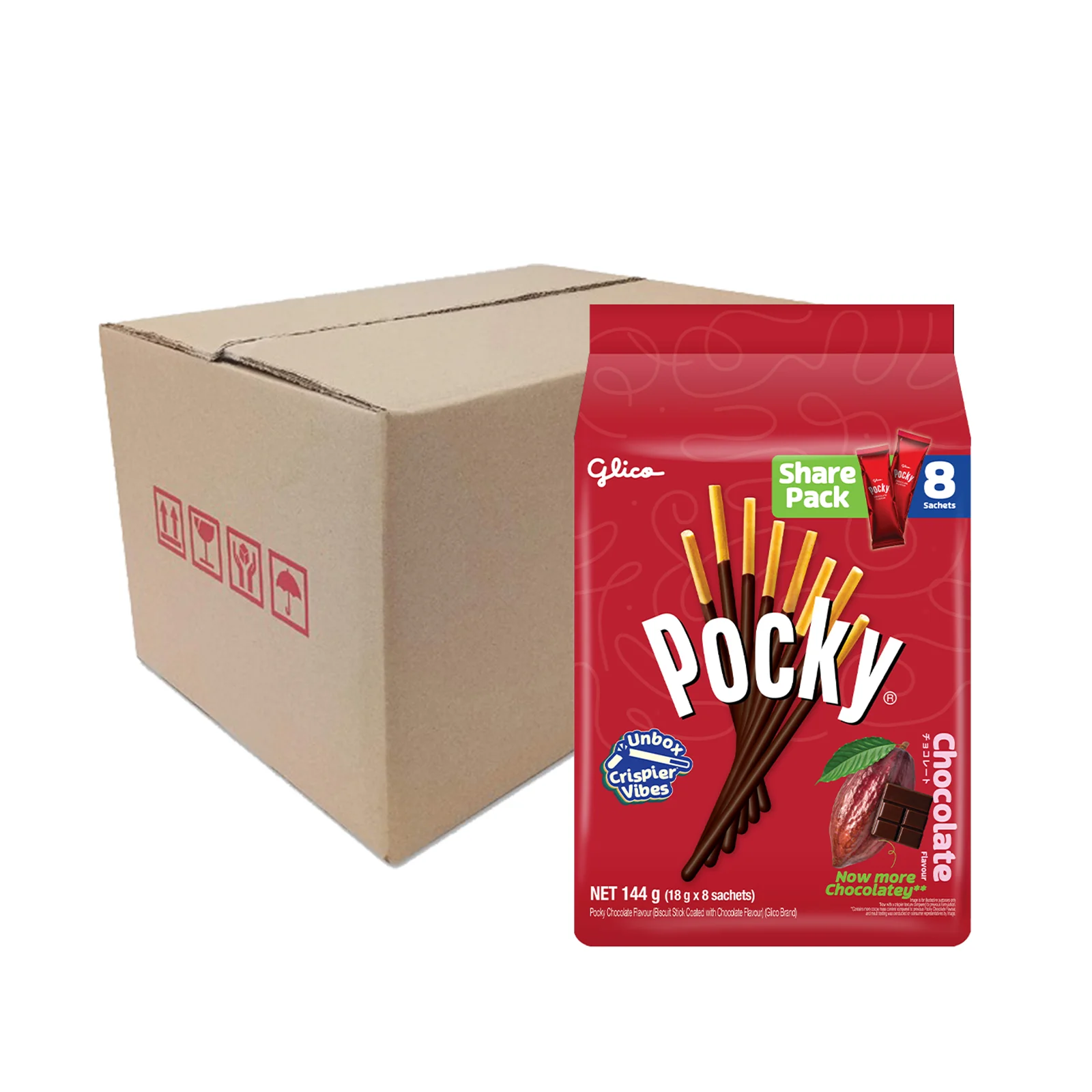 Glico Pocky  Biscuit Stick Family Pack Chocolate Flavour 21g x 8 - Image 3