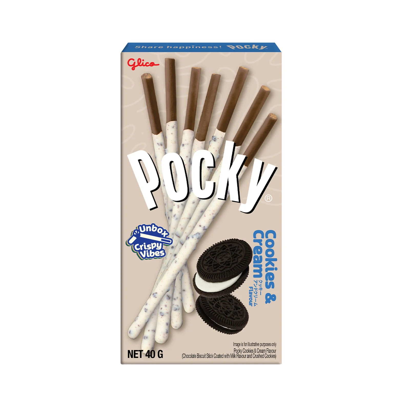 Glico Pocky Cookies & Cream Biscuit Stick 40g - Image 3