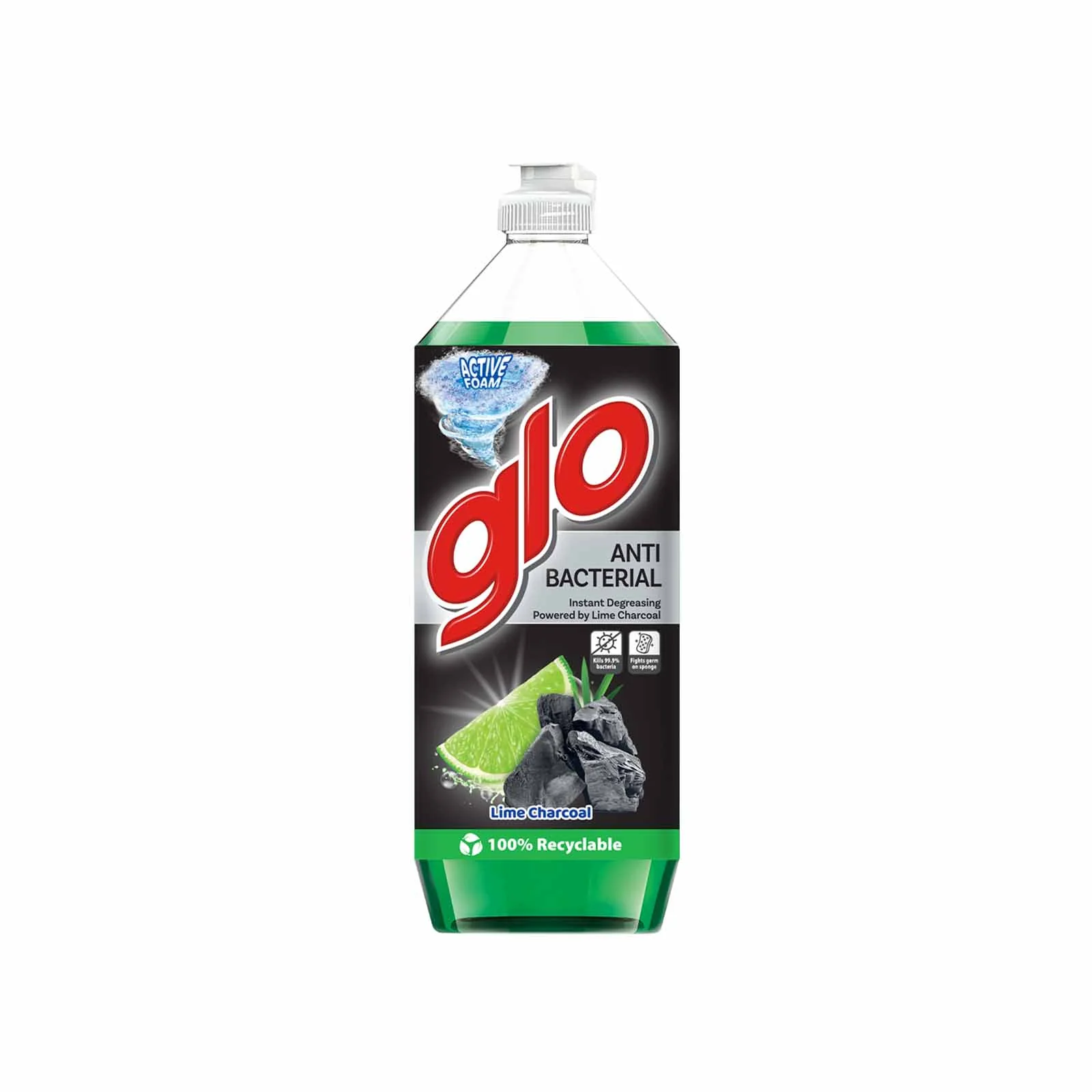Glo Charcoal Lime Dishwashing Liquid 800ml - Image 2