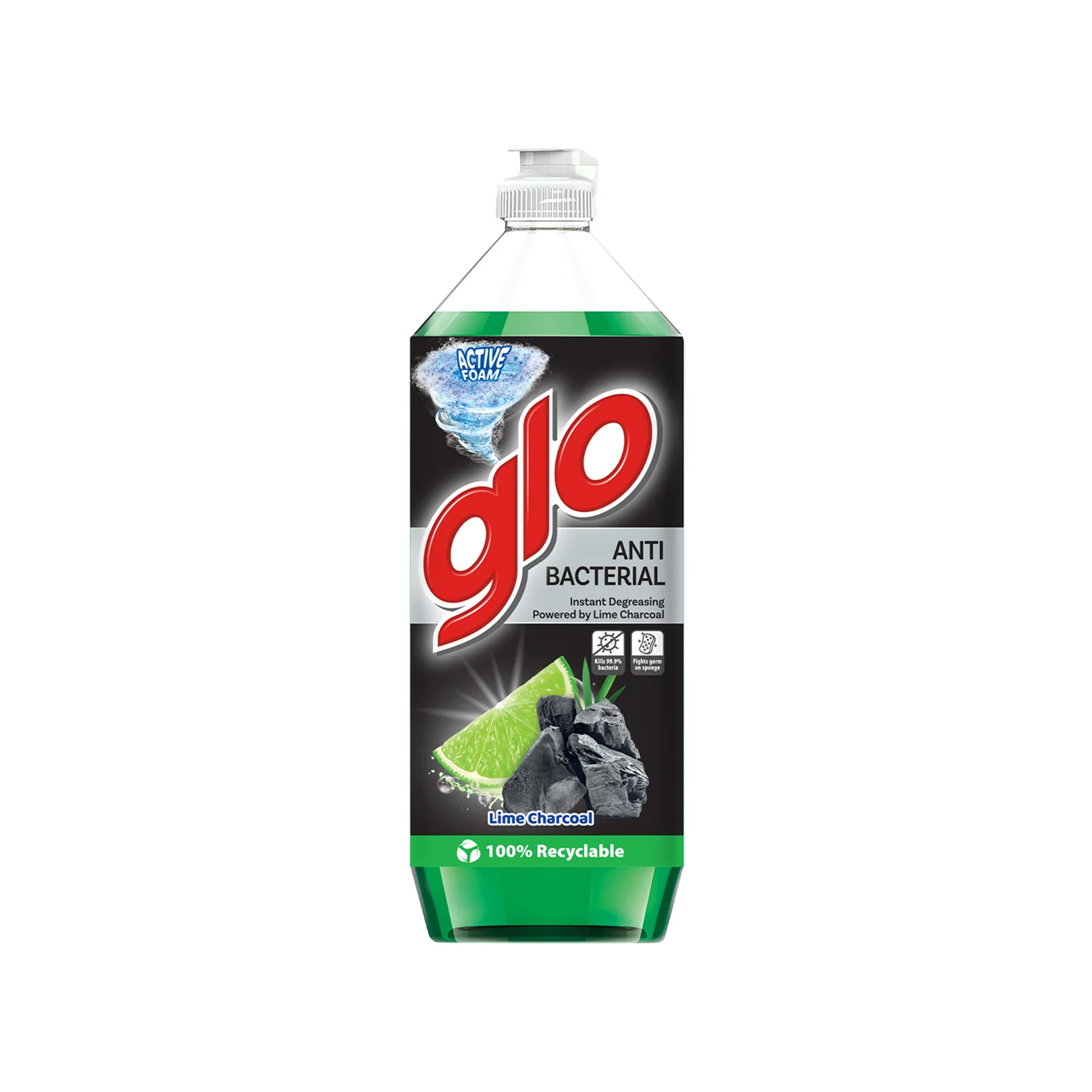 Glo Charcoal Lime Dishwashing Liquid 800ml - Image 3