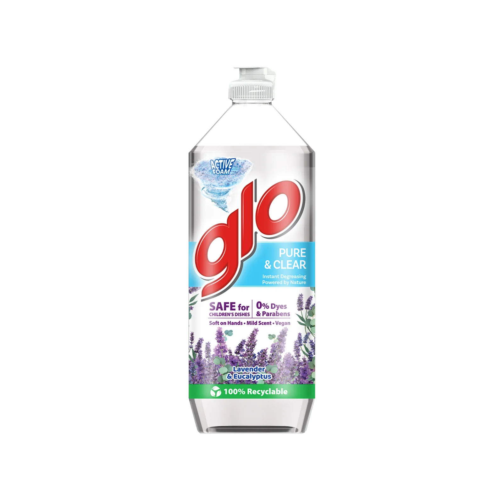 Glo Pure and Clear Lavender Dishwashing Liquid 800ml - Image 2