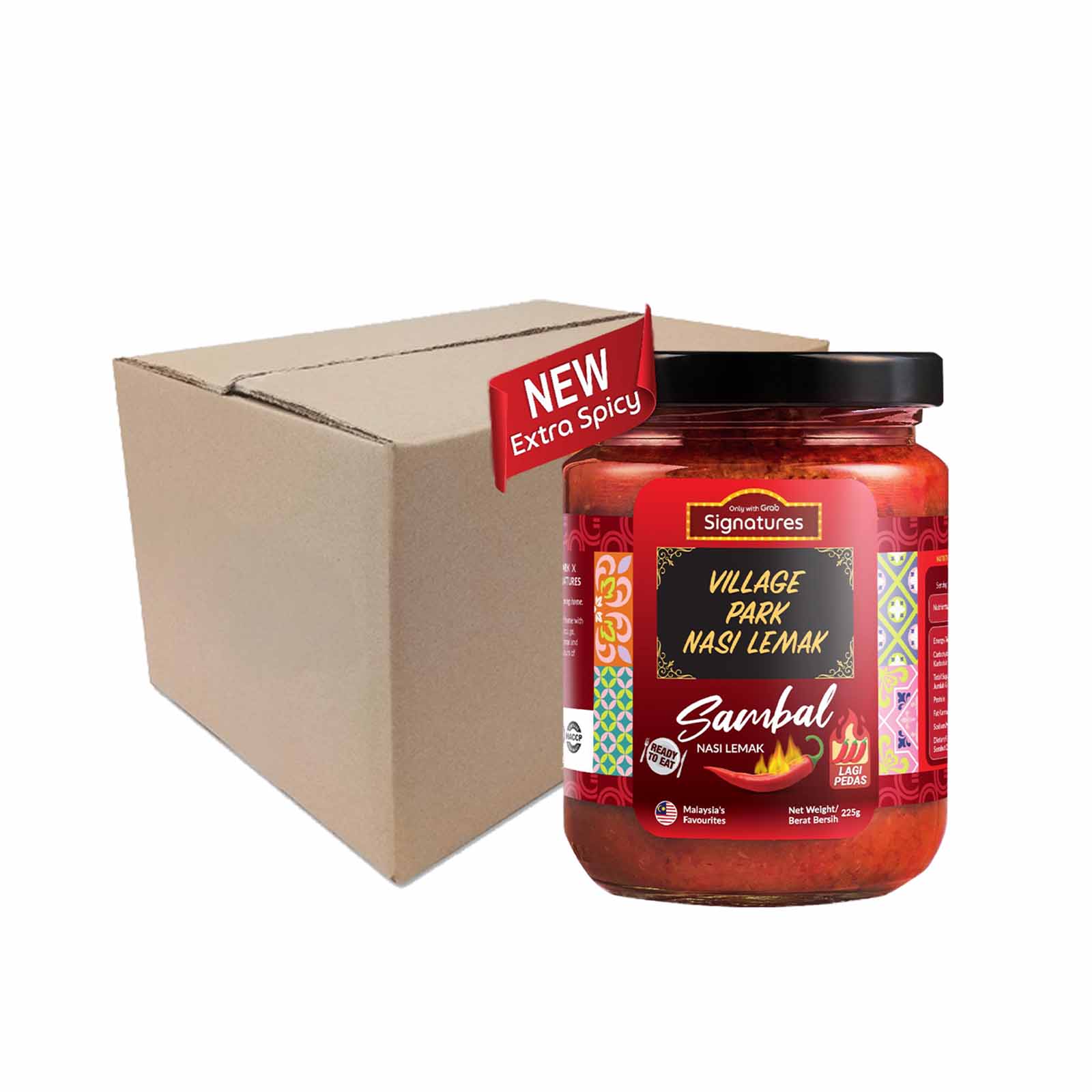 Grab Signatures Village Park Nasi Lemak Lagi Pedas Sambal Jar 225g - Image 2