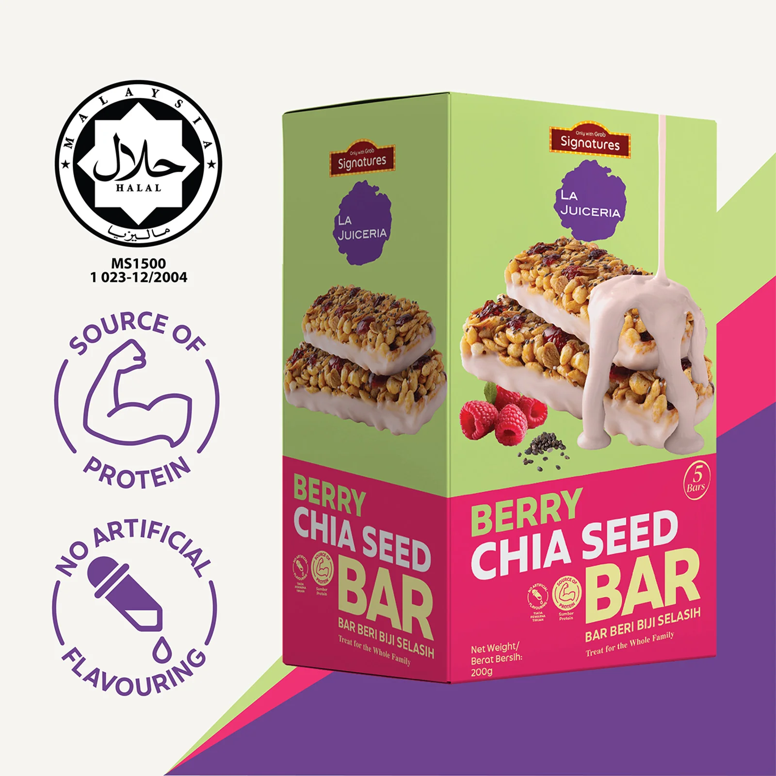 Grab Signatures La Juiceria Berry Chia Seed Bar 40g - Image 5