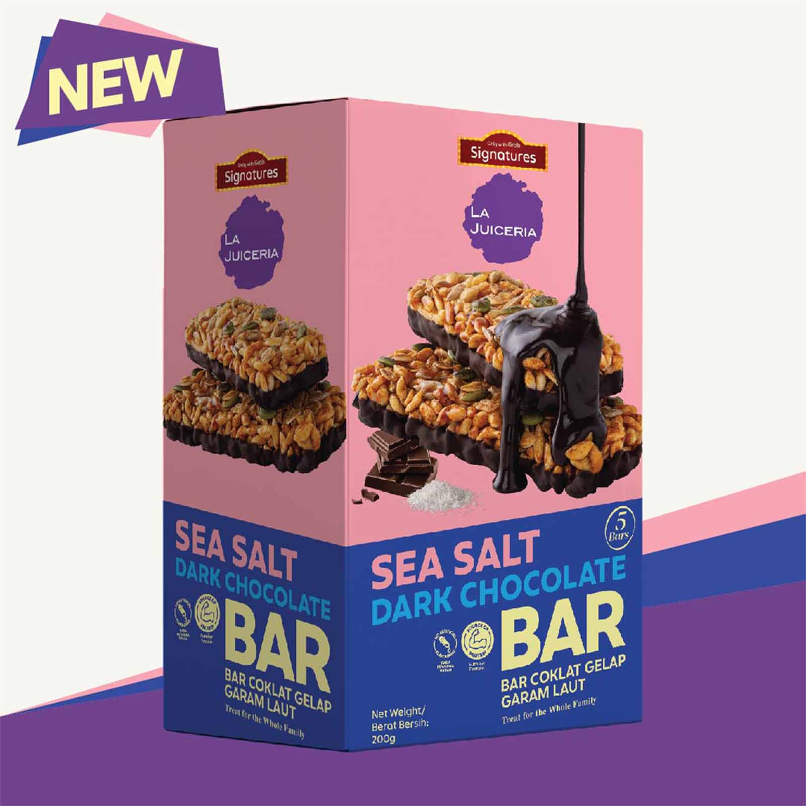 Grab Signatures La Juiceria Sea Salt Dark Chocolate Bar 40g - Image 2