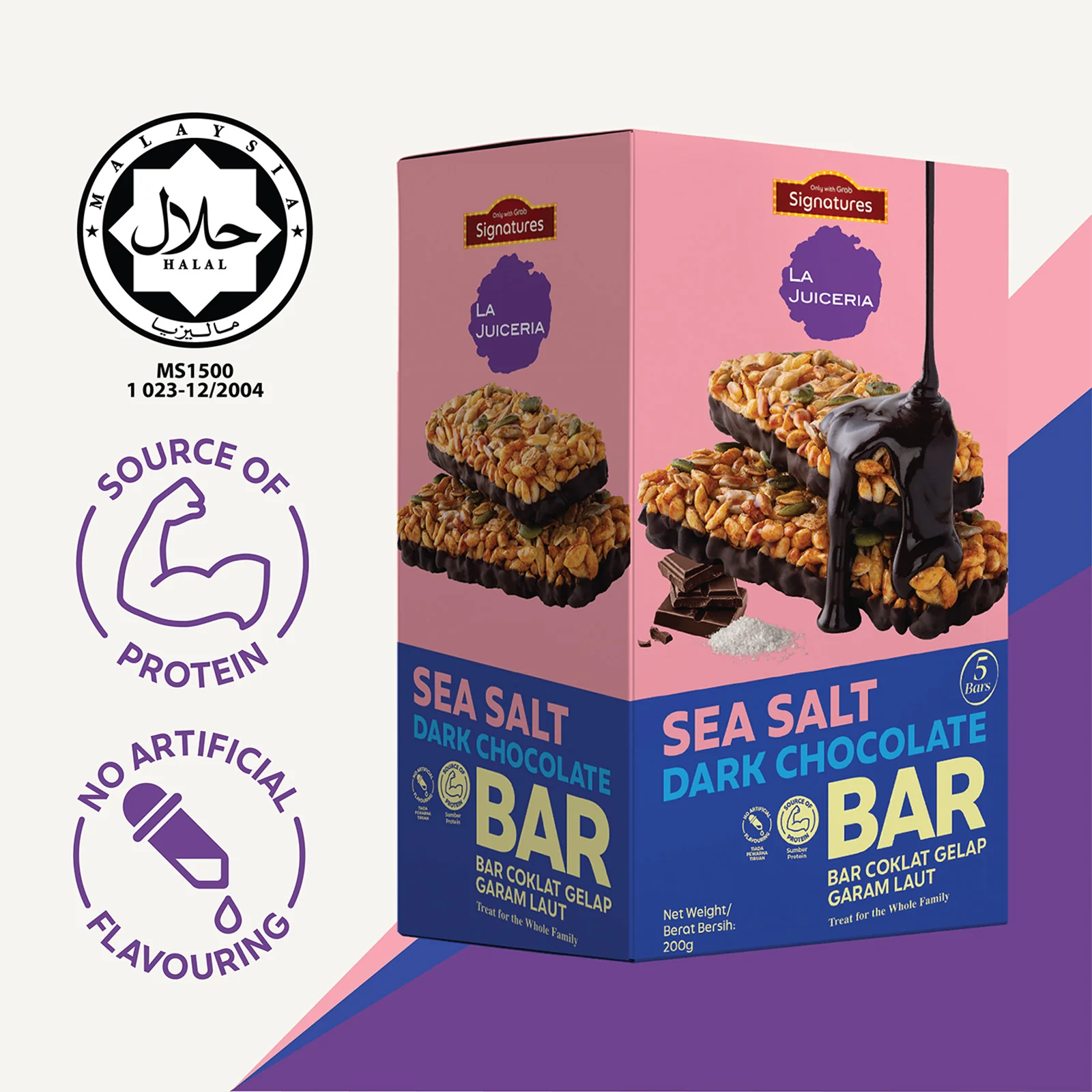 Grab Signatures La Juiceria Sea Salt Dark Chocolate Bar 40g - Image 5