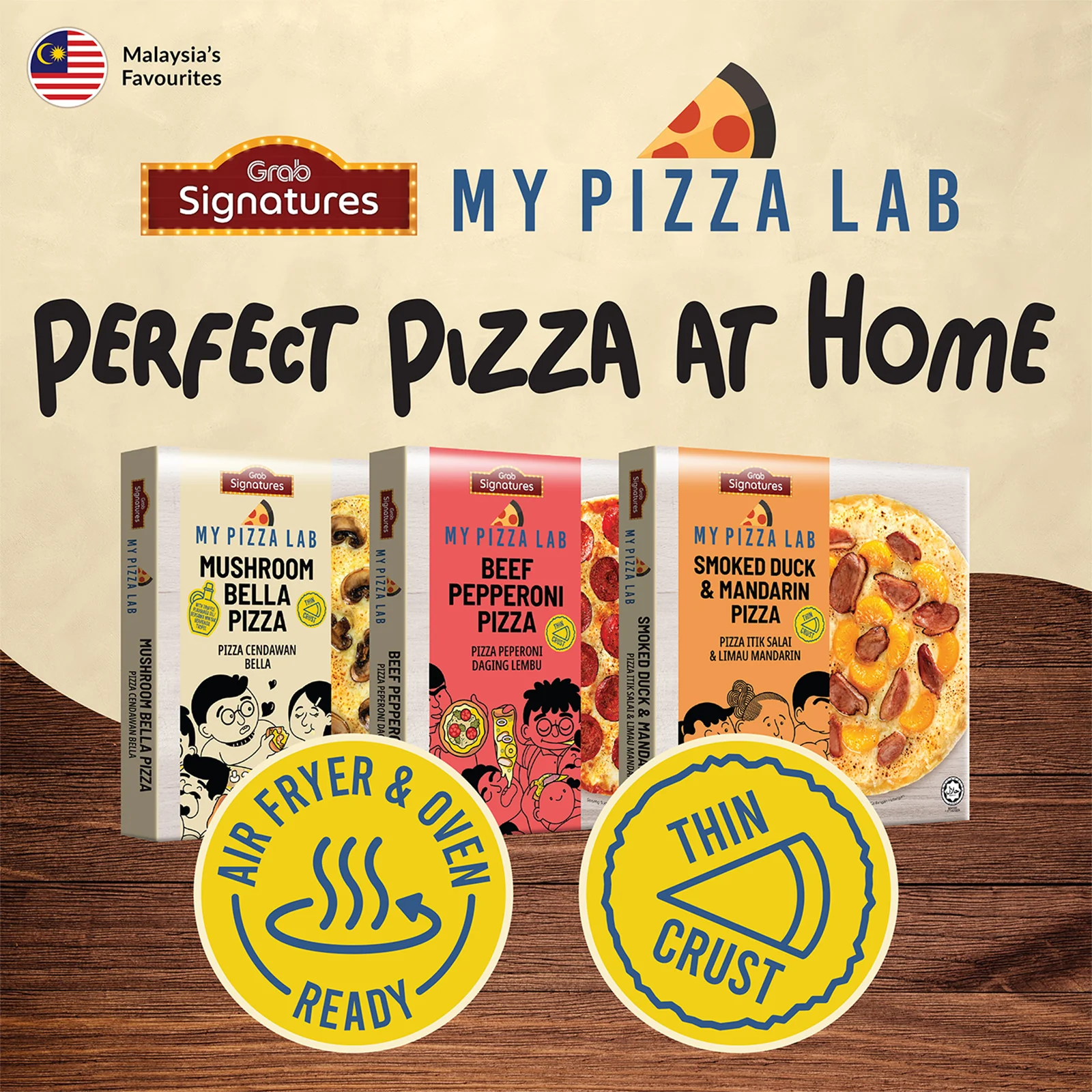 Grab Signatures My Pizza Lab Mushroom Bella Pizza 340g - Image 2