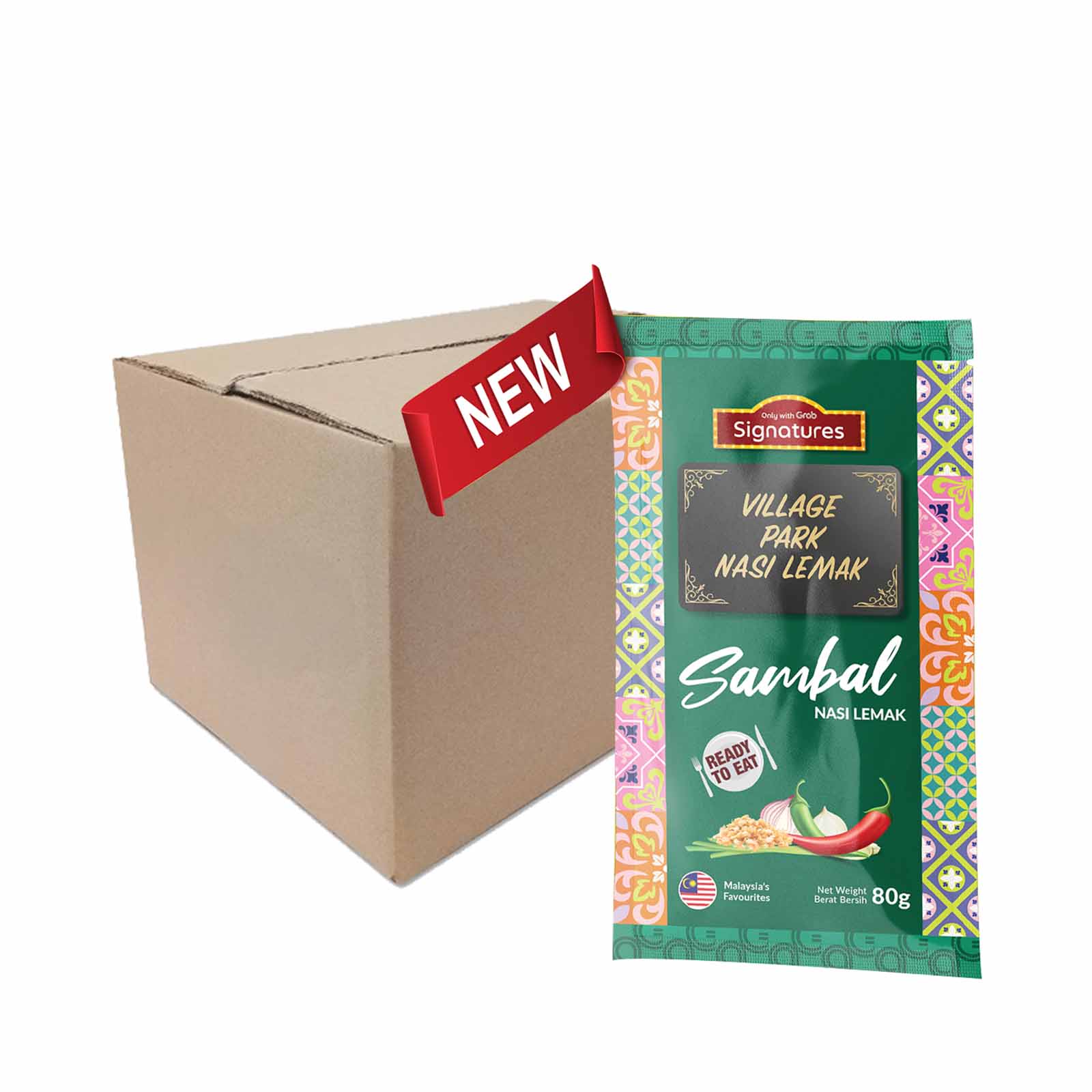 Grab Signatures Village Park Nasi Lemak Original Sambal Sachet 80g - Image 2
