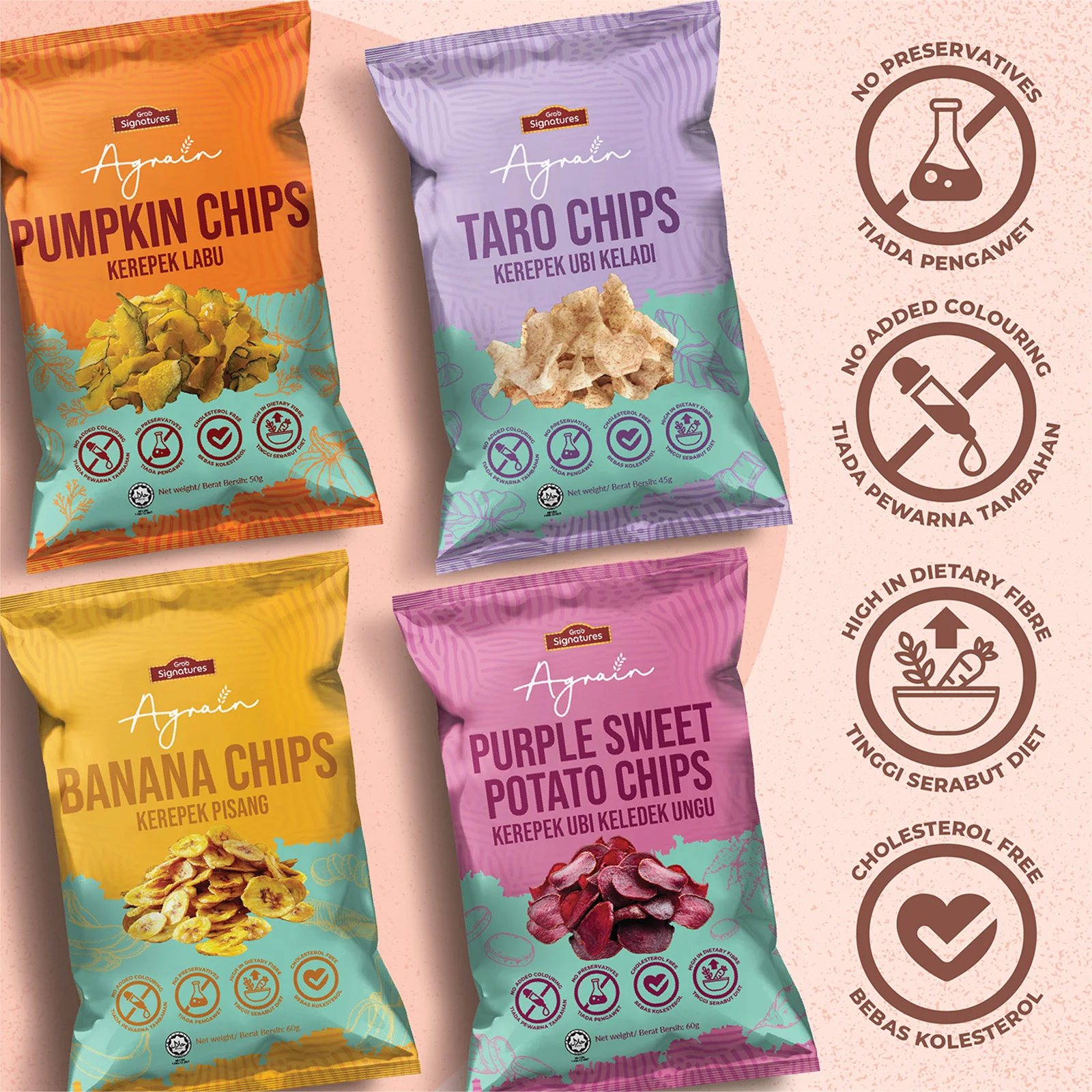 Grab Signatures x Agrain Banana Chips 60g - Image 2