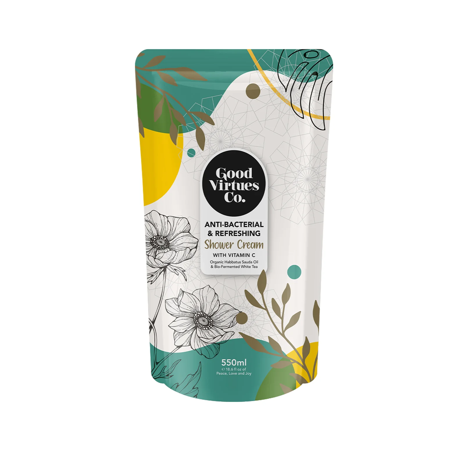 Good Virtues Co Anti Bacterial and Refreshing Shower Cream Refill 550g - Image 2