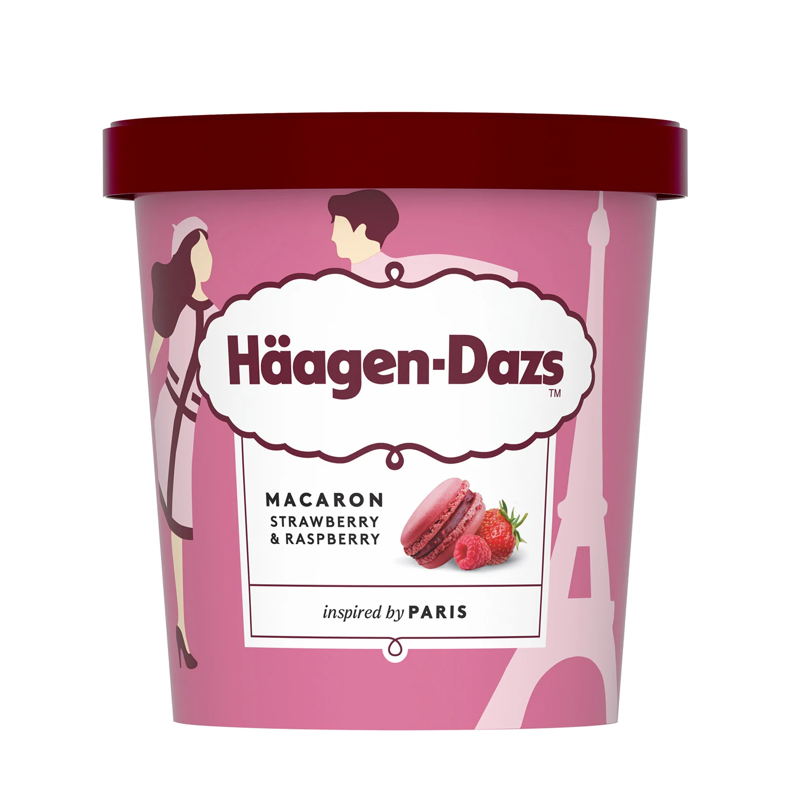 Haagen Dazs Macaron, Strawberry and Raspberry Ice Cream 420ml - Image 2