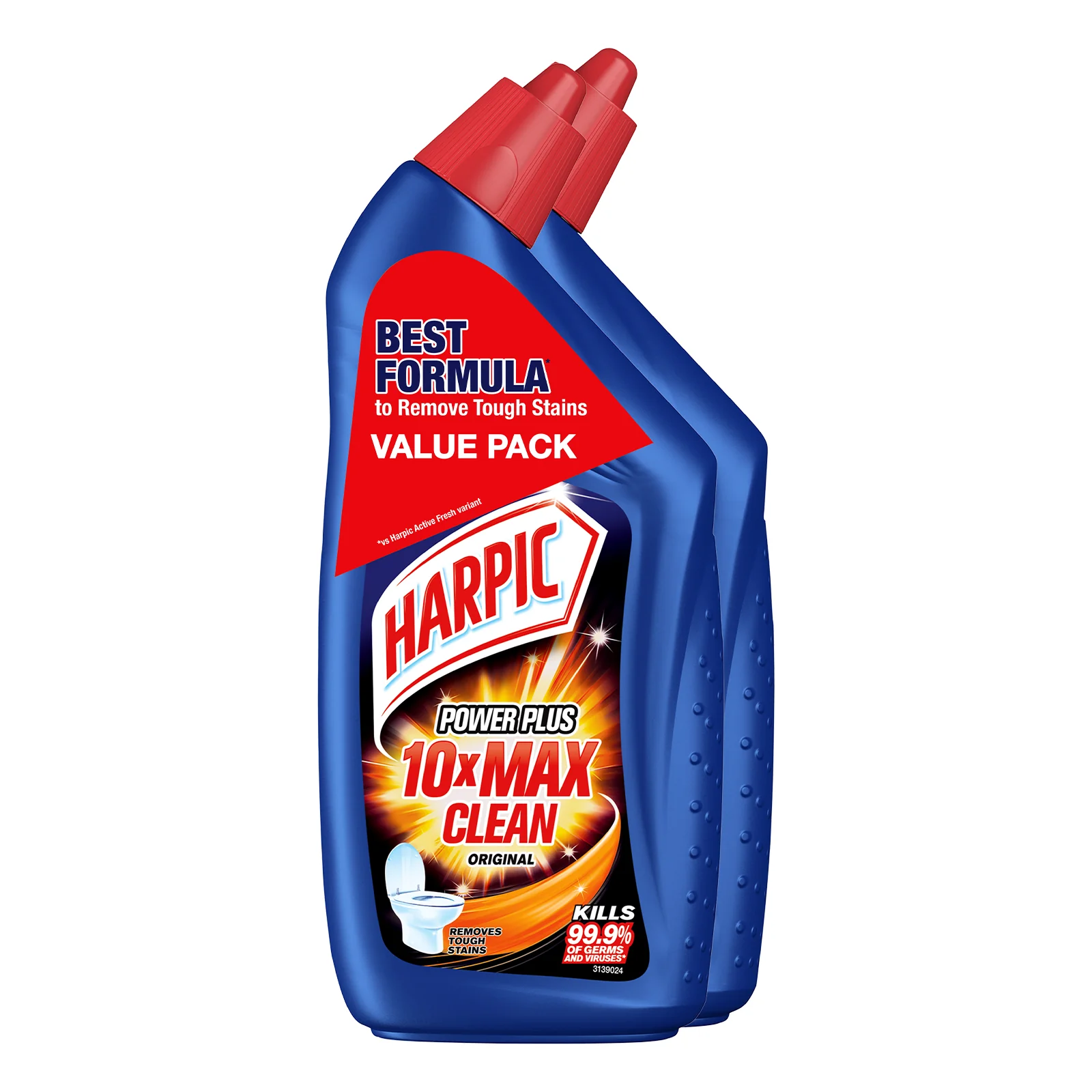 Harpic Toilet Bowl Cleaner Liquid Power Plus All in One Original 450ml x 2 - Image 2