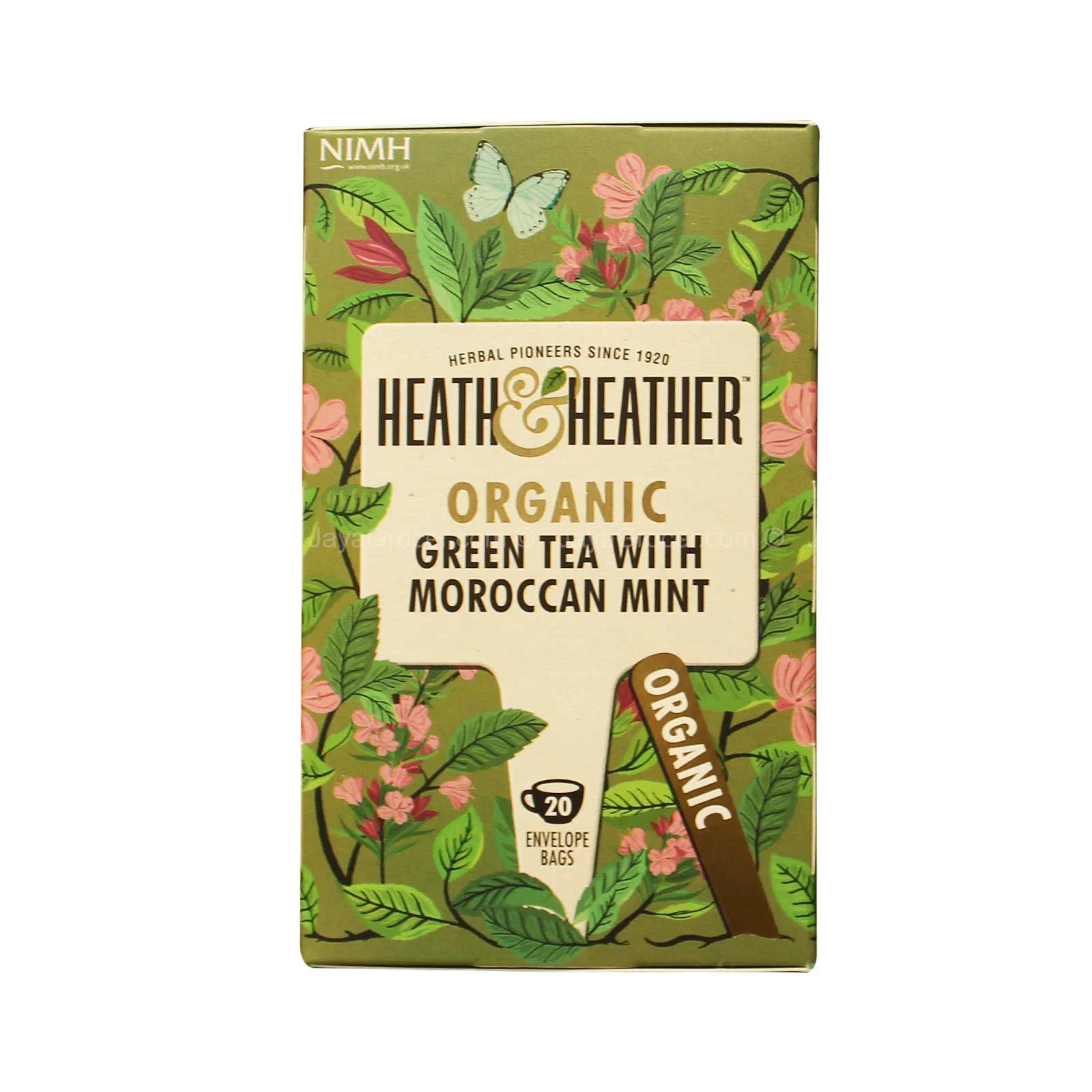 Heath & Heather Organic Green Tea with Moroccan Mint Tea 20pcs/pack