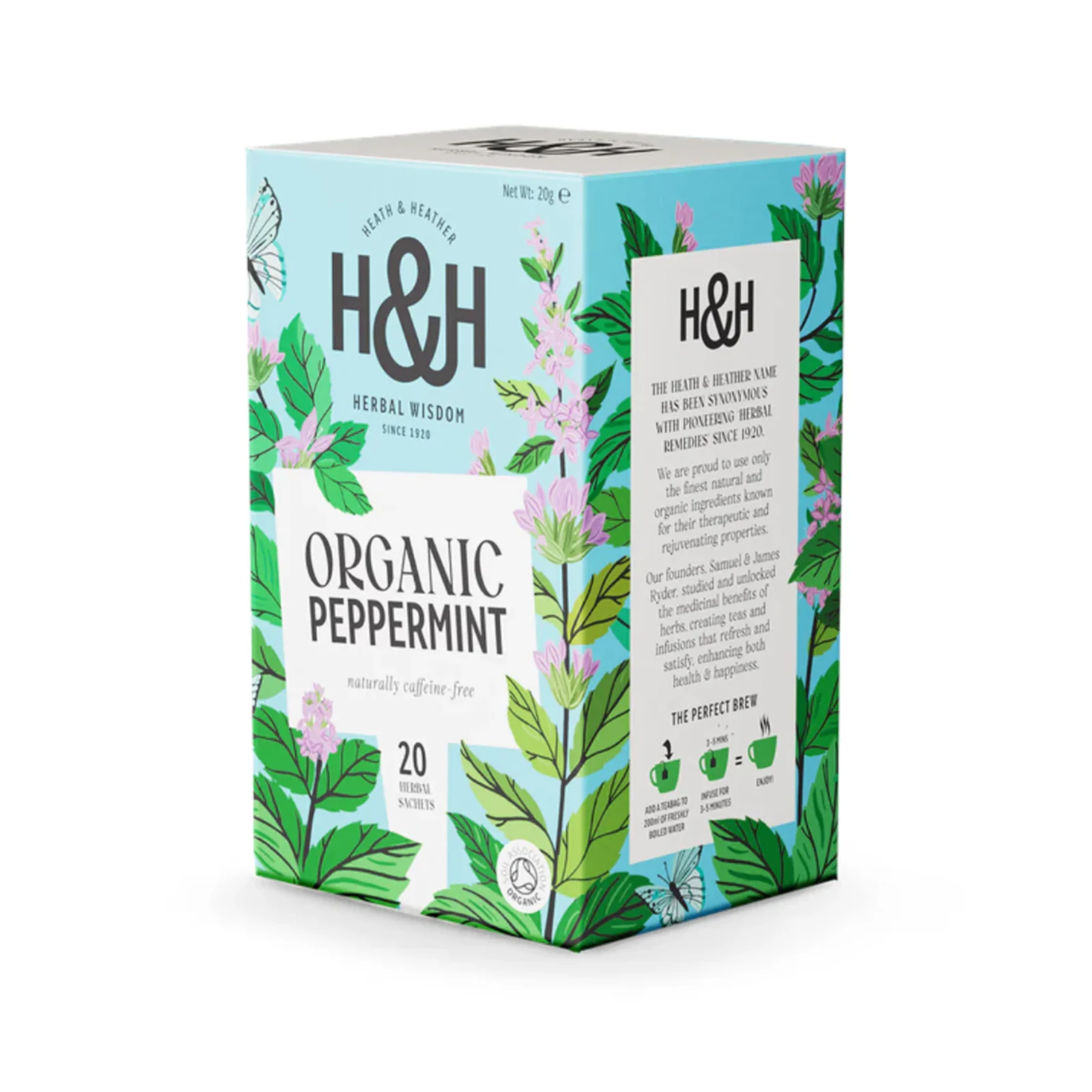 Heath & Heather Organic Peppermint Tea 20pcs/pack - Image 2