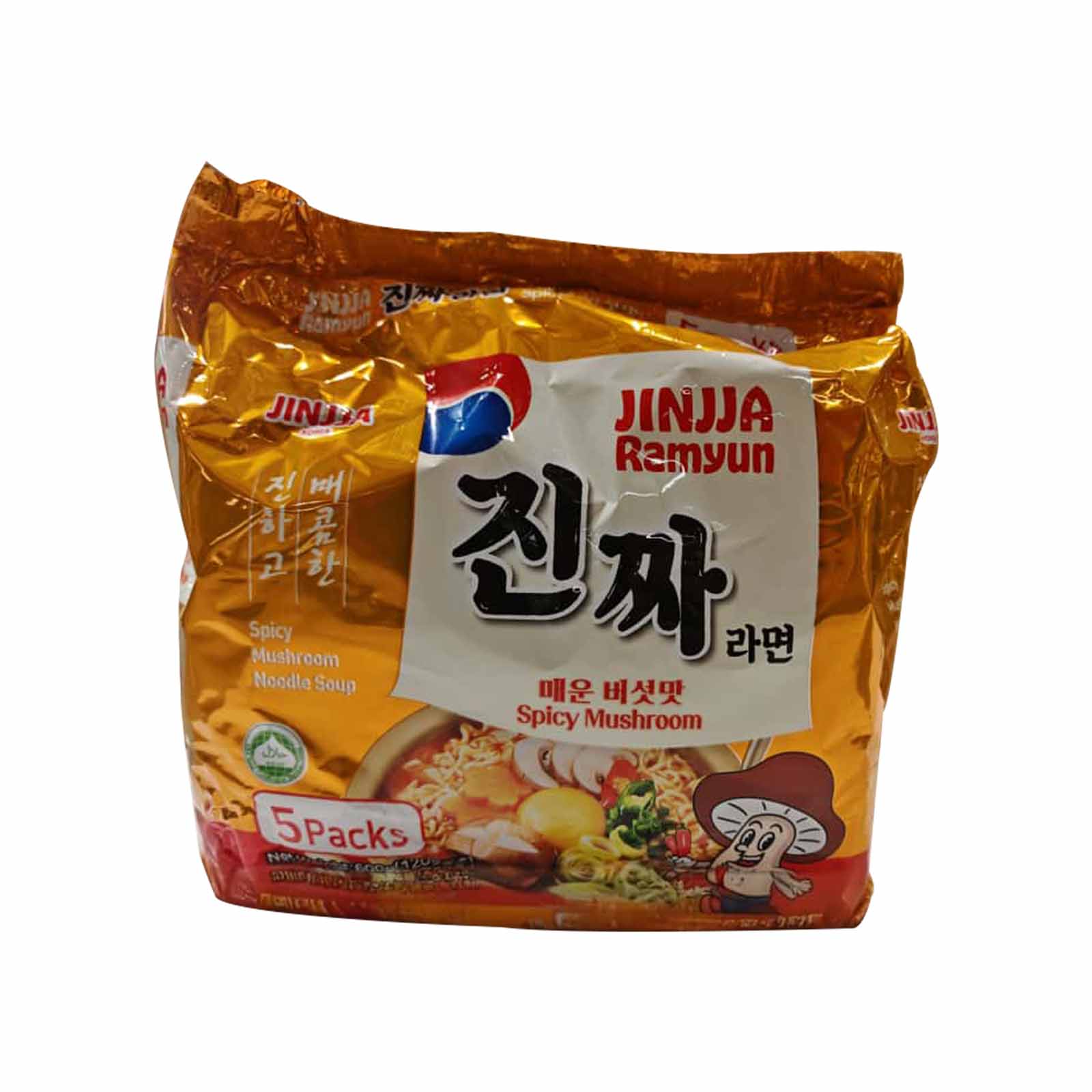 Jinjja Ramyun Spicy Mushroom 120g x 5 - Image 2