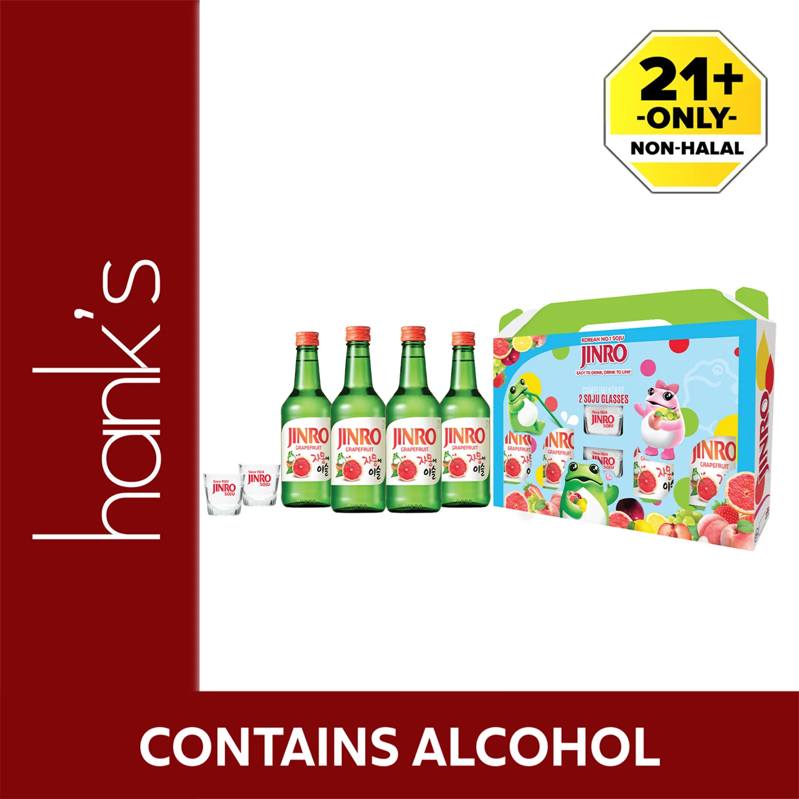 Jinro Grape Fruit Gift Pack 360ml x 4 - Image 2