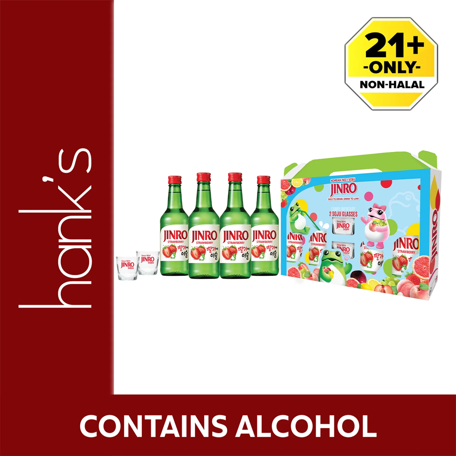 Jinro Strawberry Giftpack 360ml x 4