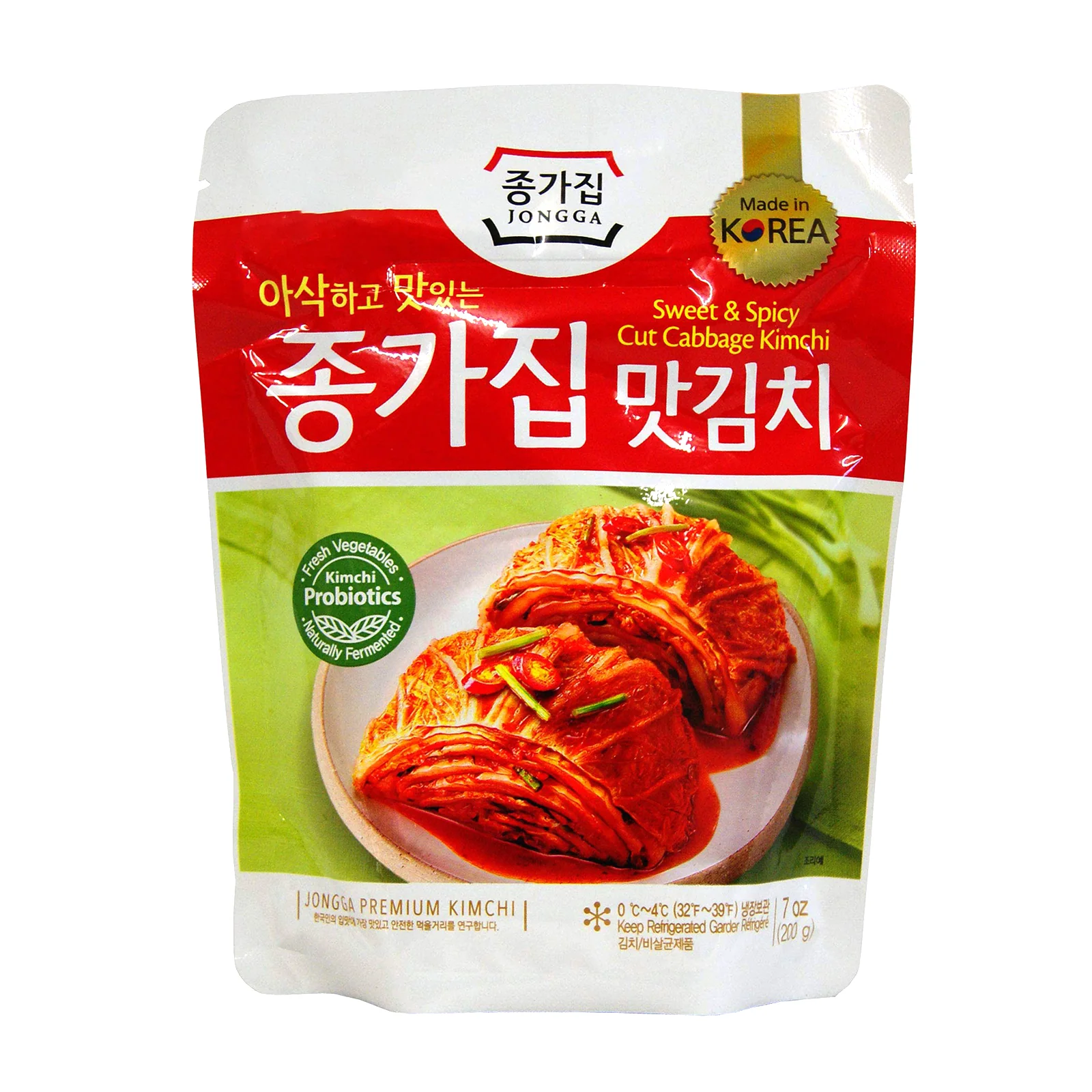 Jongga Sliced Cabbage Kimchi 200g - Image 2