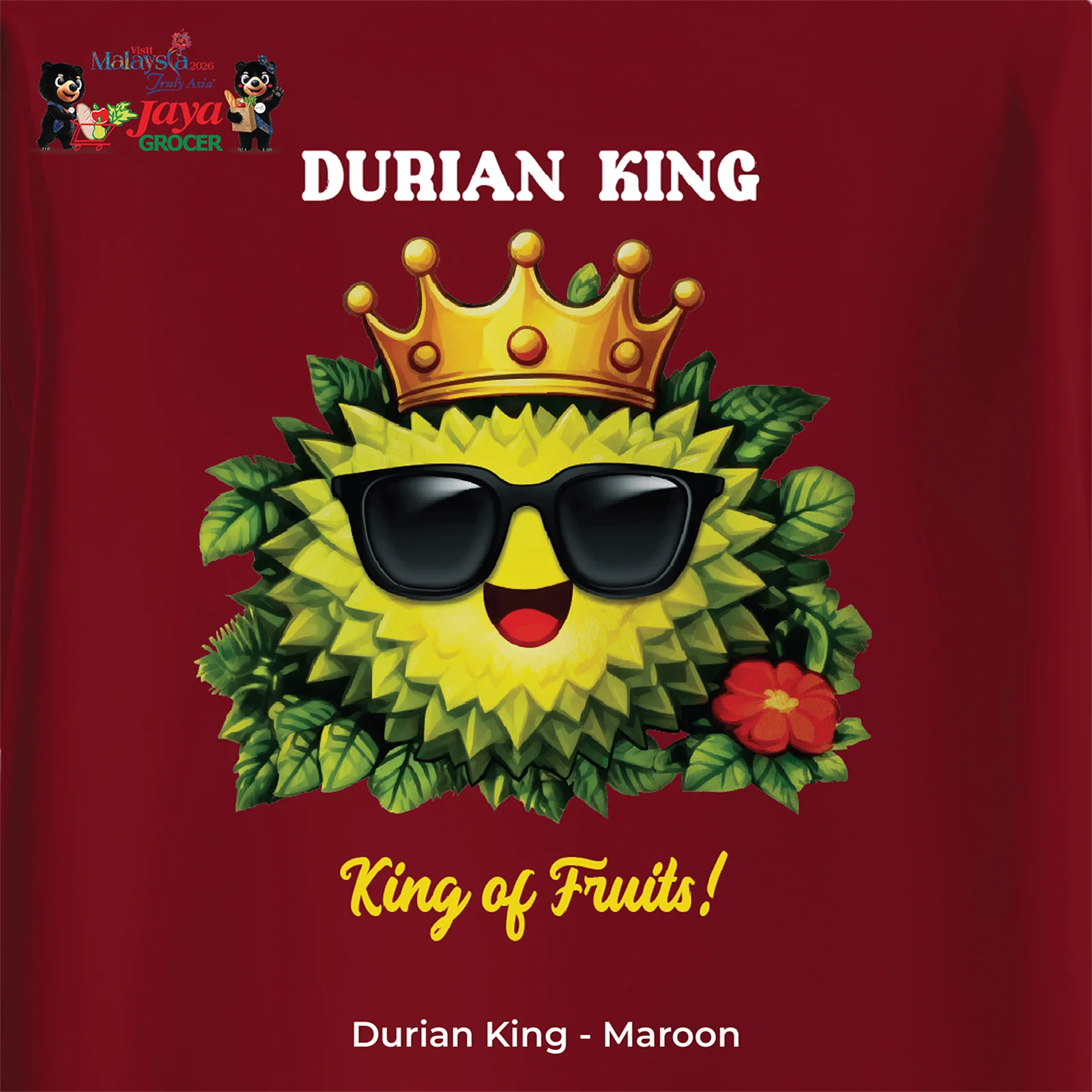 JS Apparel - Durian King (Maroon-L) - Image 2