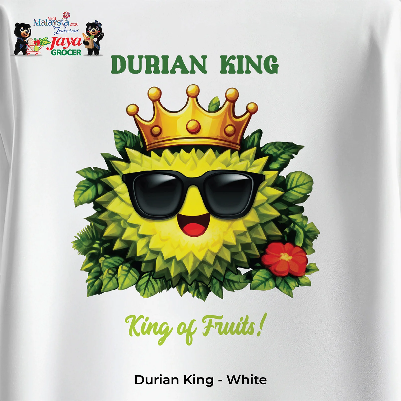 JS Apparel - Durian King (White-L) - Image 2