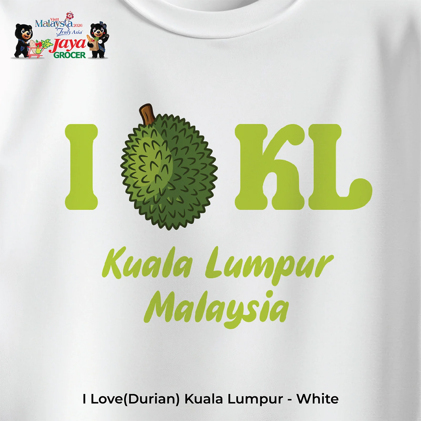JS Apparel - I Durian KL (White-L) - Image 2
