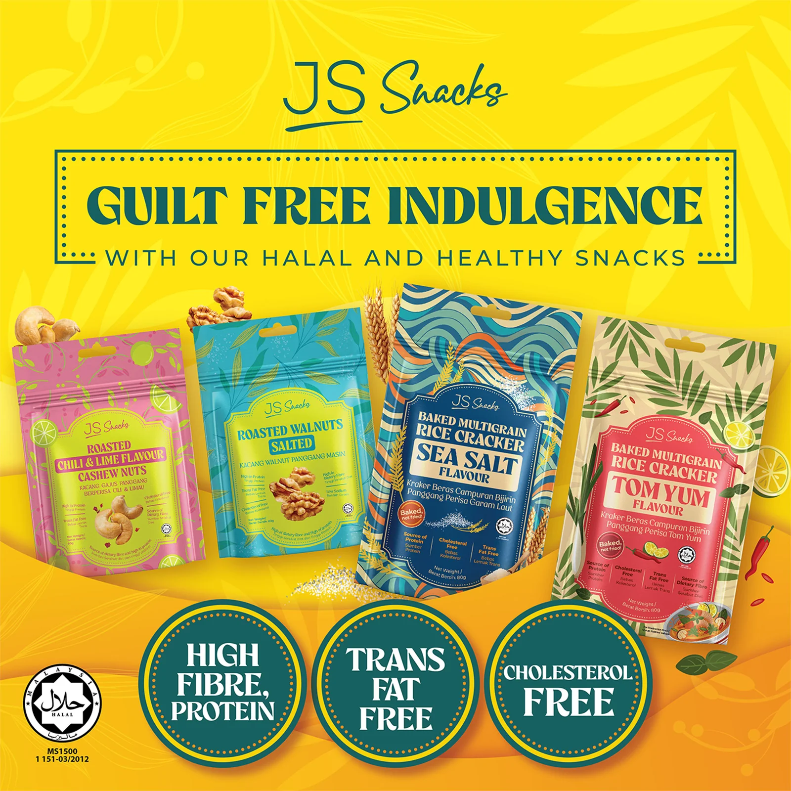 JS Snacks Sea Salt Rice Cracker 80g - Image 2