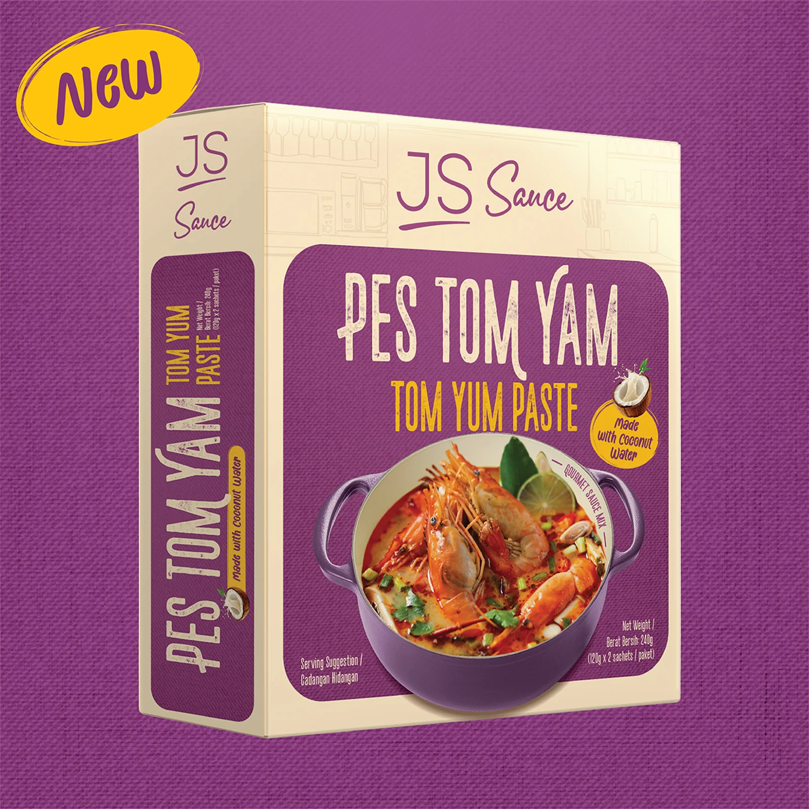 JS Sauce Tom Yum Paste 120g x 2 - Image 2