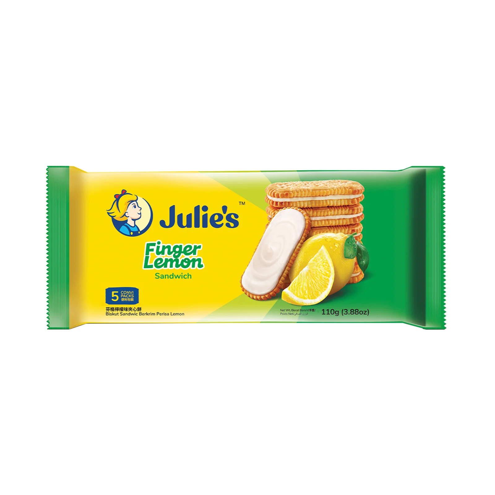Julie Finger Lemon Sandwich 110g - Image 2