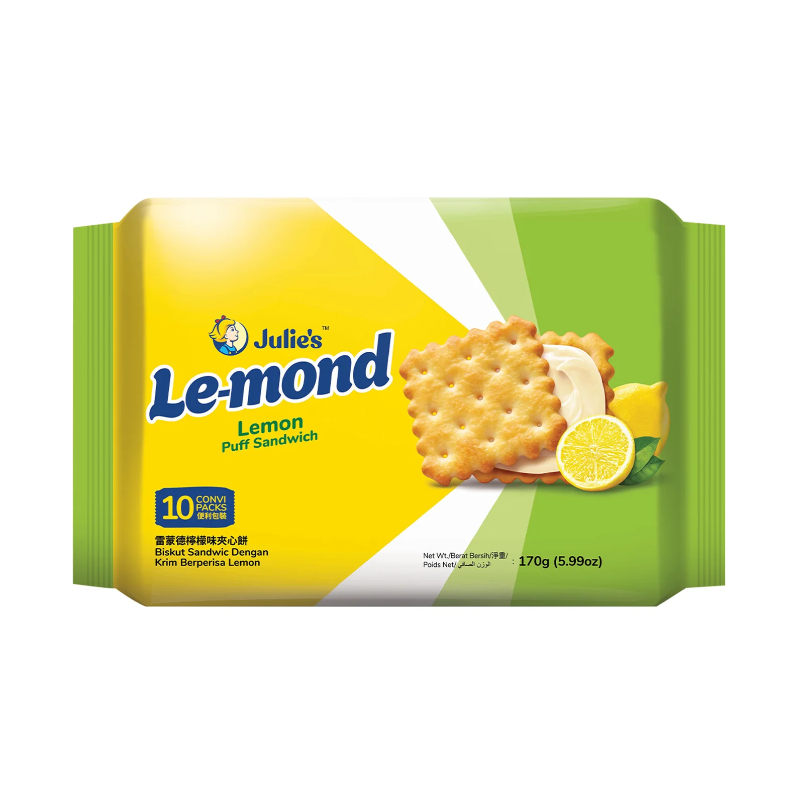 Julies Le Mond Puff Lemon Cookies 170g - Image 2