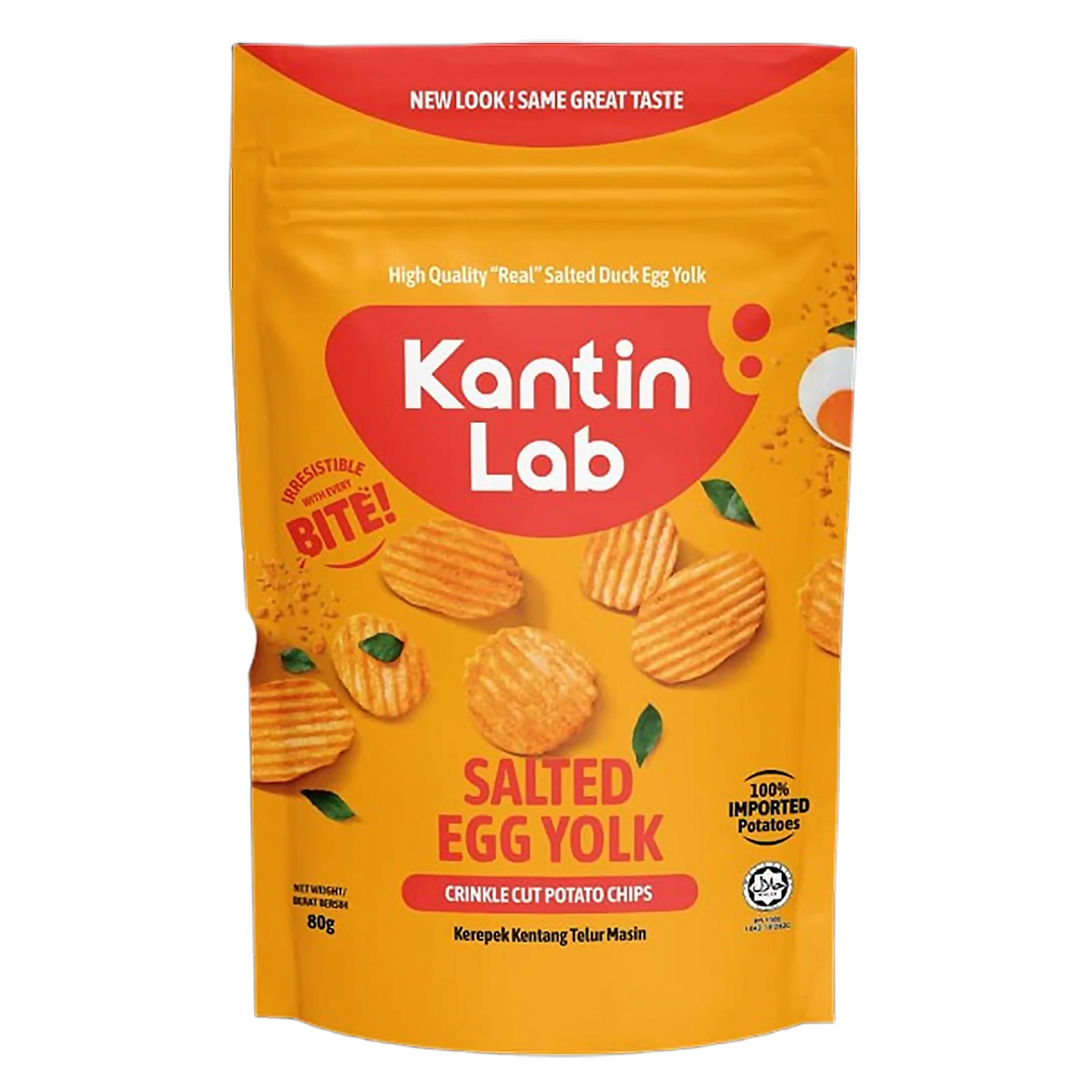 Kantin Lab Salted Egg Crinkle Cut Chips 80g