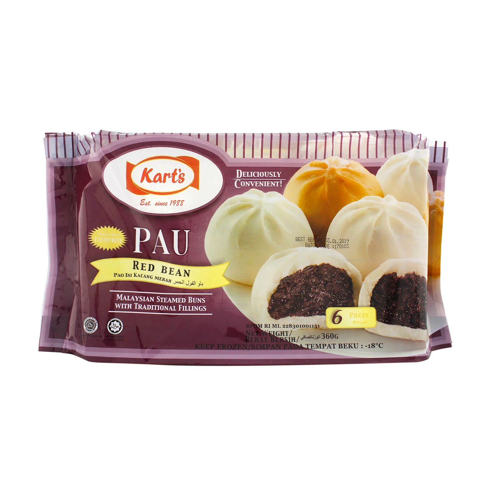 Karts Steam Pau (Red Bean) 300g - Image 2