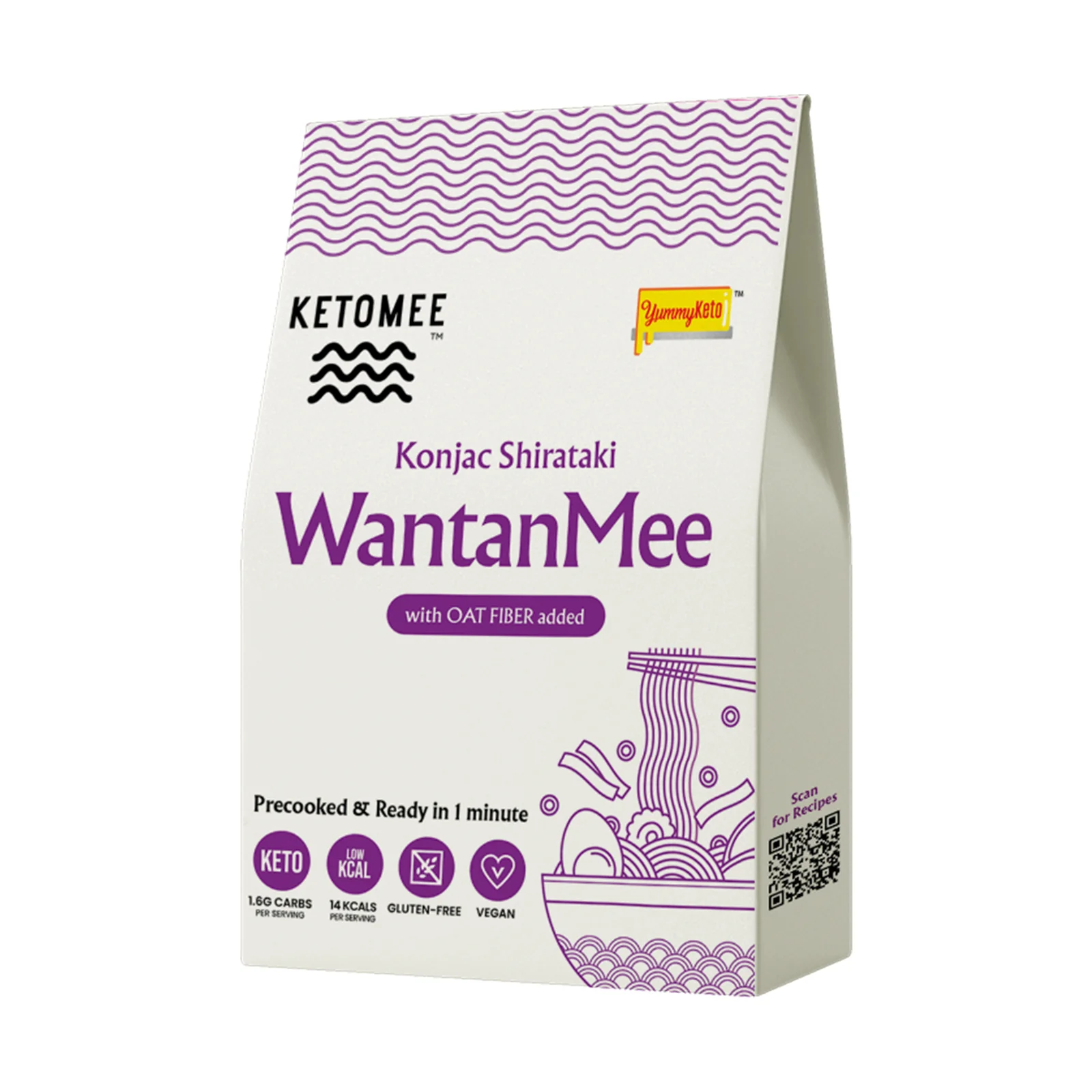 Ketomee Konjac Oat Fiber Wantan Mee 250g - Image 2
