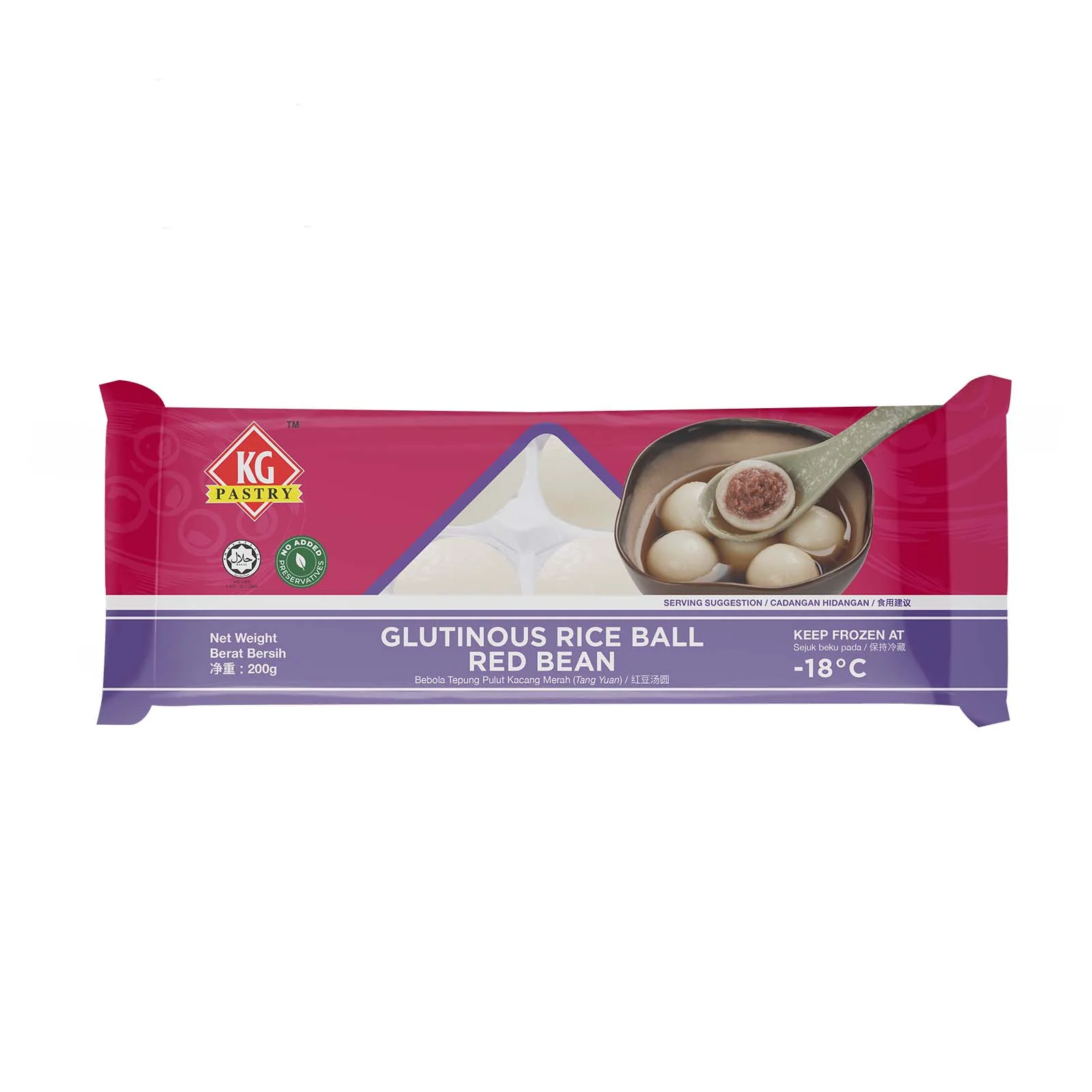 KG Glutinous Rice Ball Red Bean 200g - Image 2