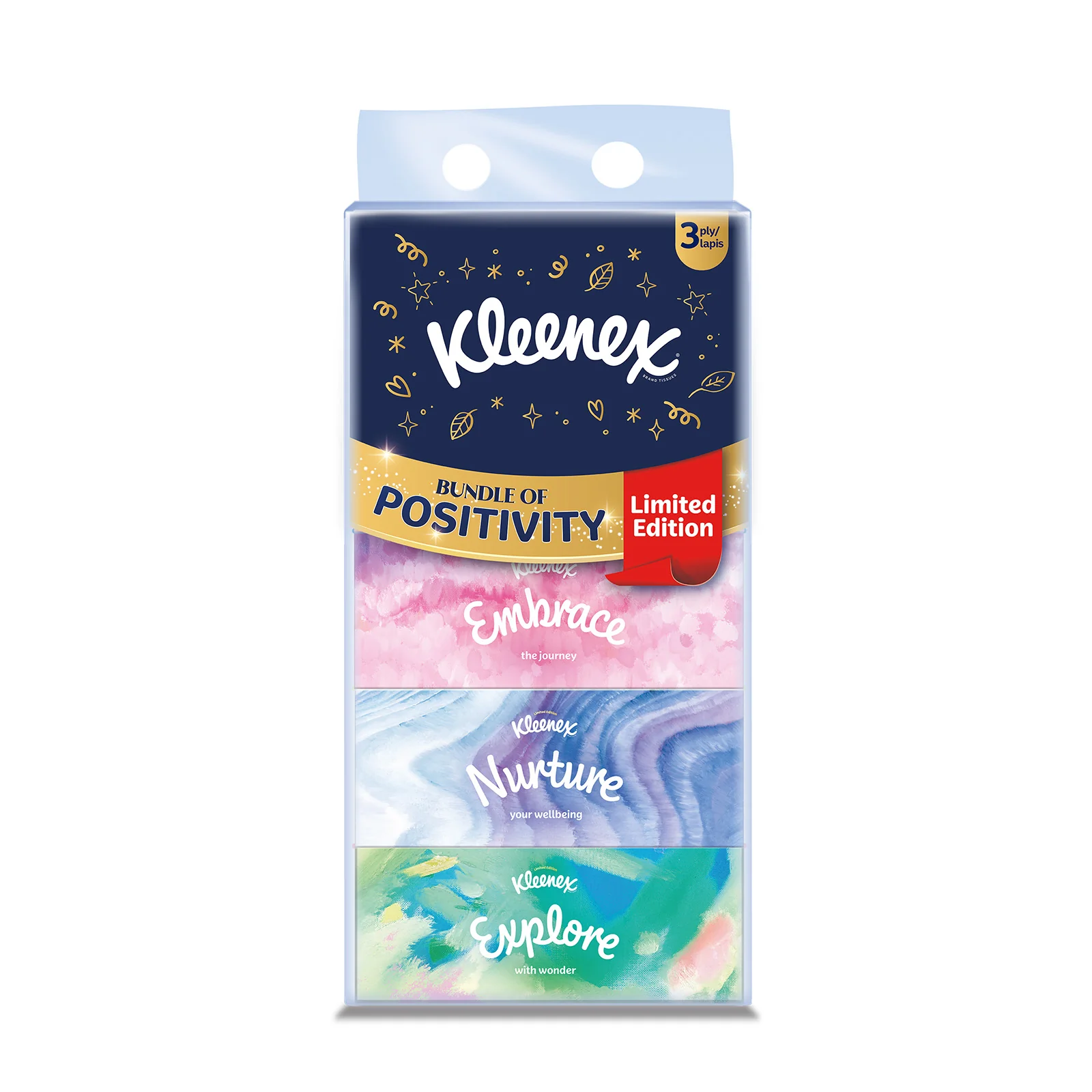 Kleenex Limited Edition Box Facial Tissue 3Ply 90sheets x 5 - Image 2