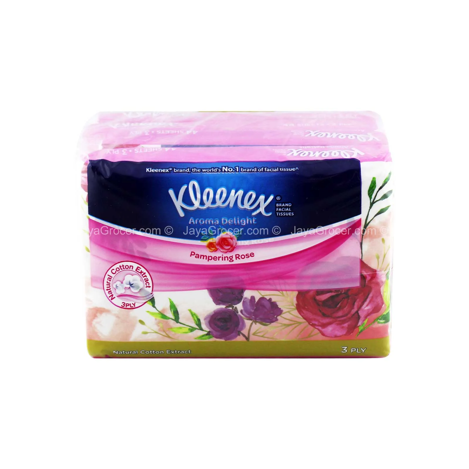 Kleenex Rose Scented Soft Pack 44sheets x 4 - Image 2