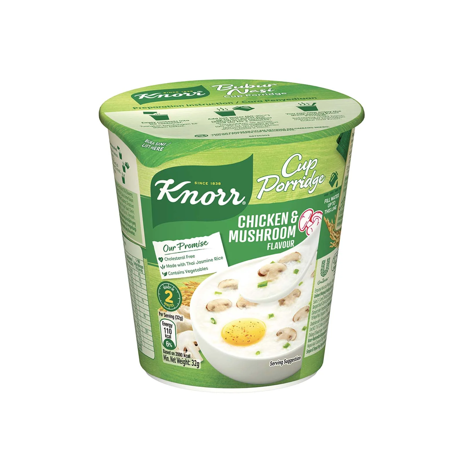 Knorr Cup Porridge Chicken and Mushroom 35g - Image 3